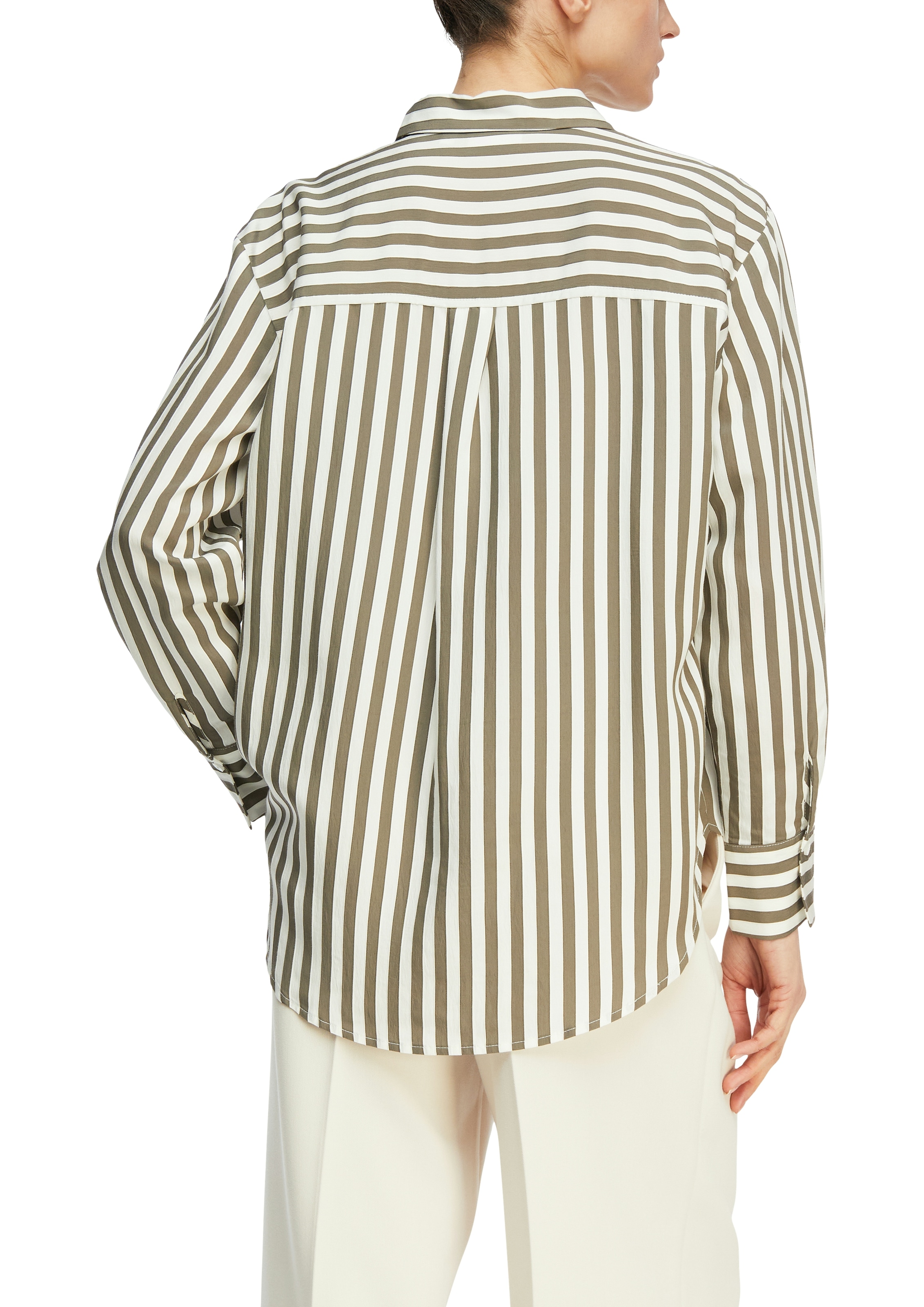 Comma Blouse chemise mit Jacquardstreifen