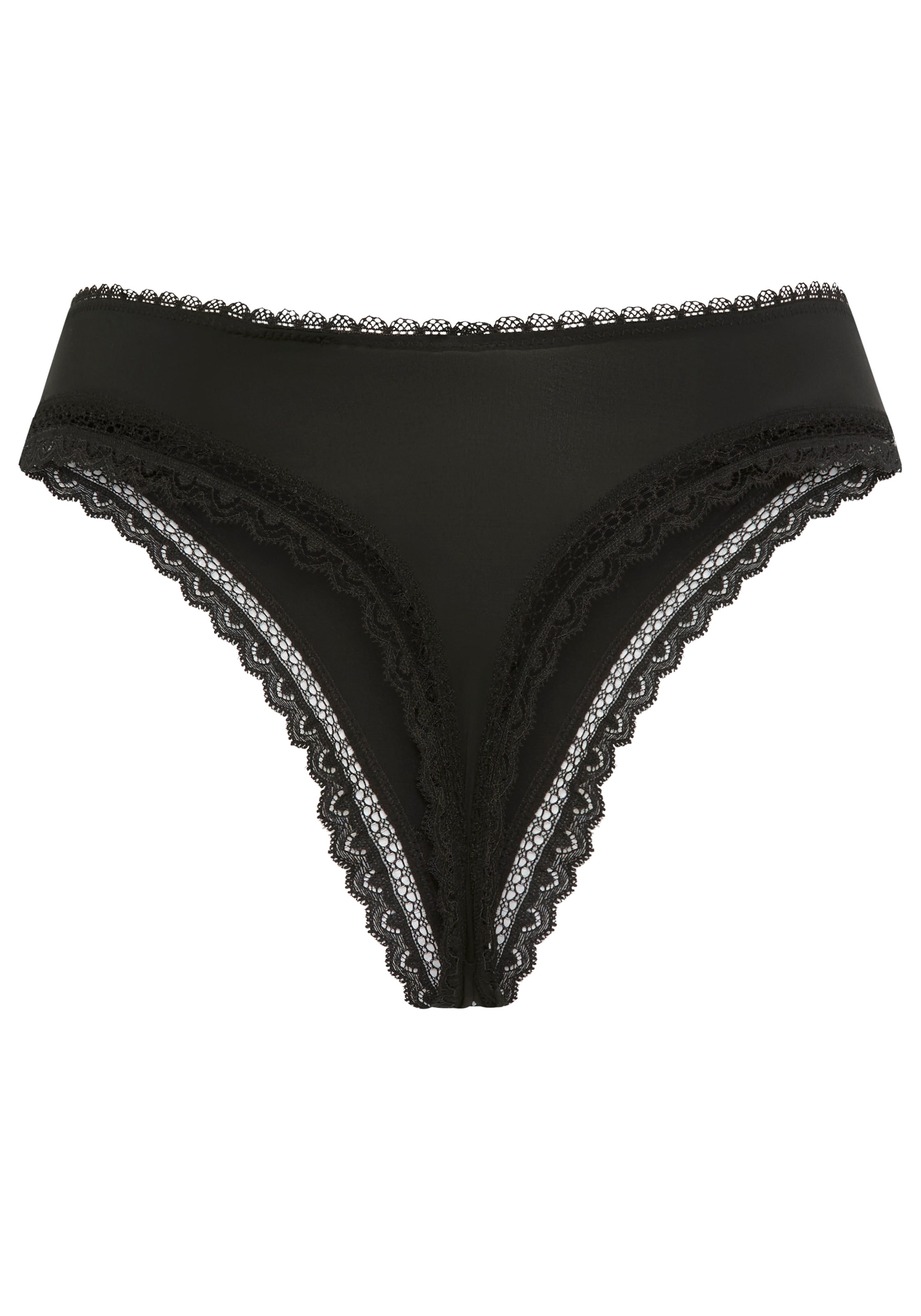 HUGO Underwear String , elegante Spitzenbesätze, Logo-Schleife, mittlere Bundhöhe