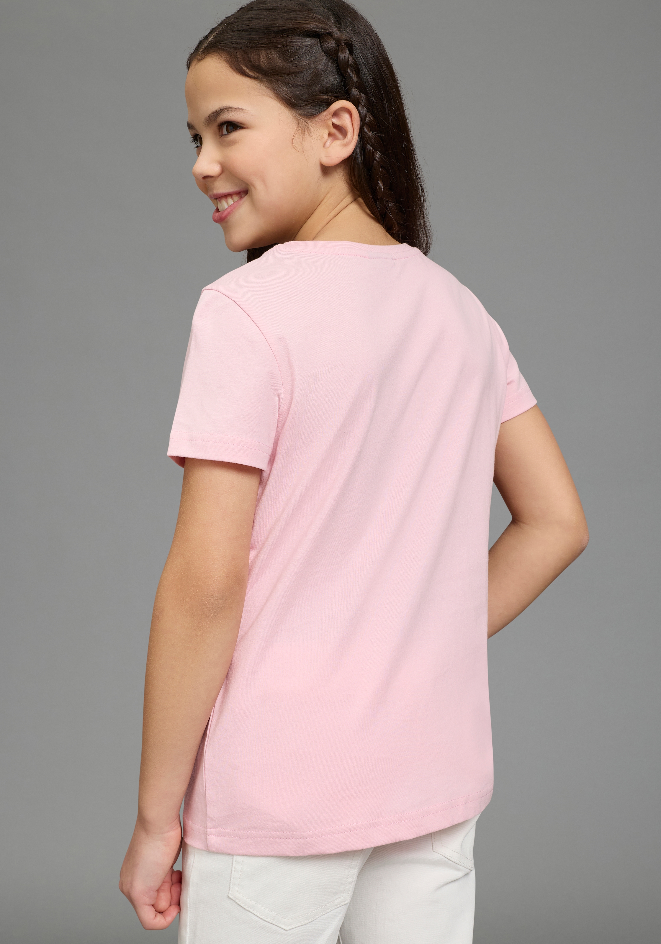 KIDSWORLD T-shirt »Süsser Pferde-Fotodruck« für Mädchen, Kurzarm, mit Rundhalsausschnitt, mit coolem Druck