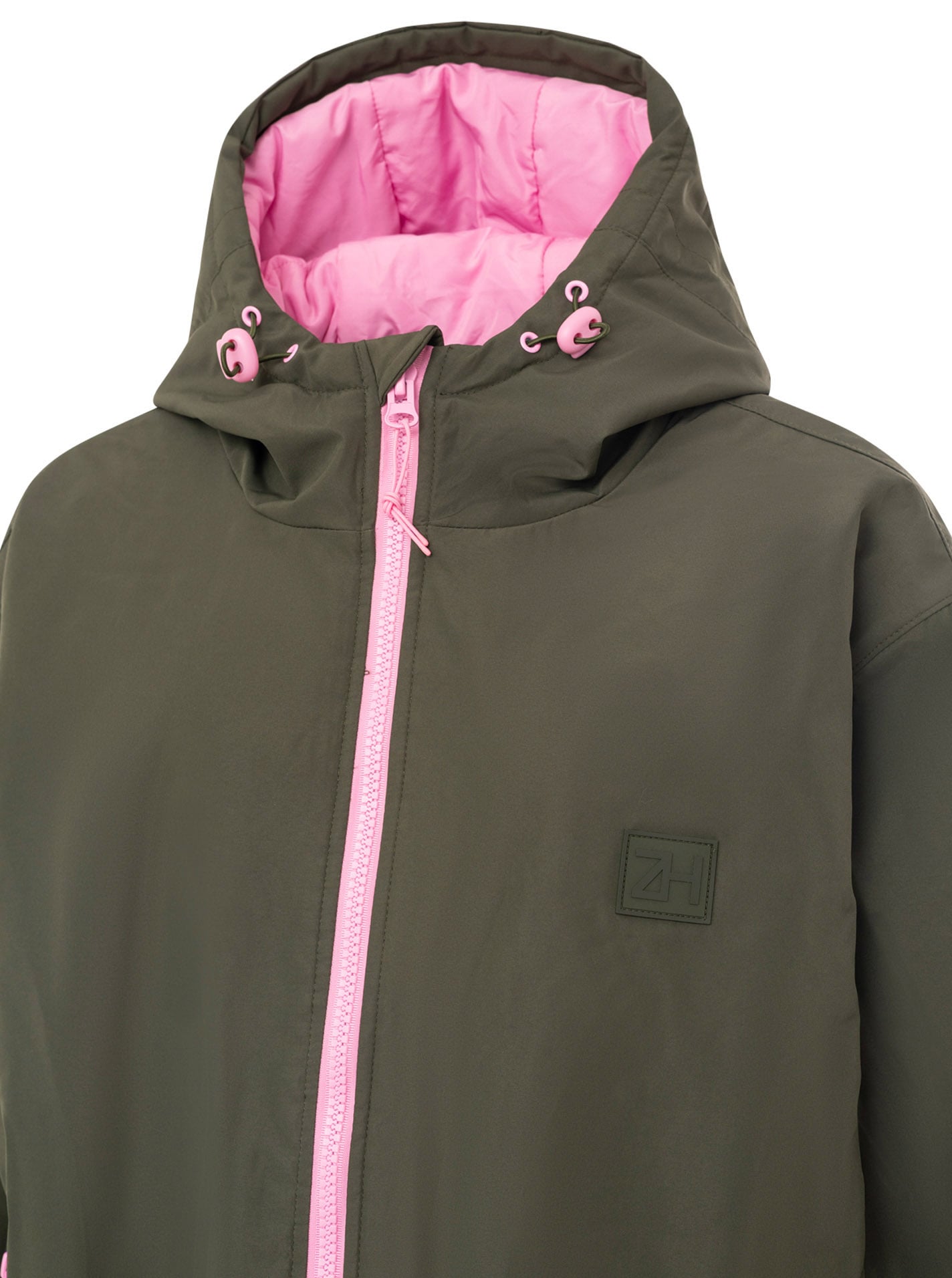 Zwillingsherz Kurzmantel »"Oversize Windjacke ZH"« Kapuze, Reissverschluss, seitliche Taschen, leicht wattiert
