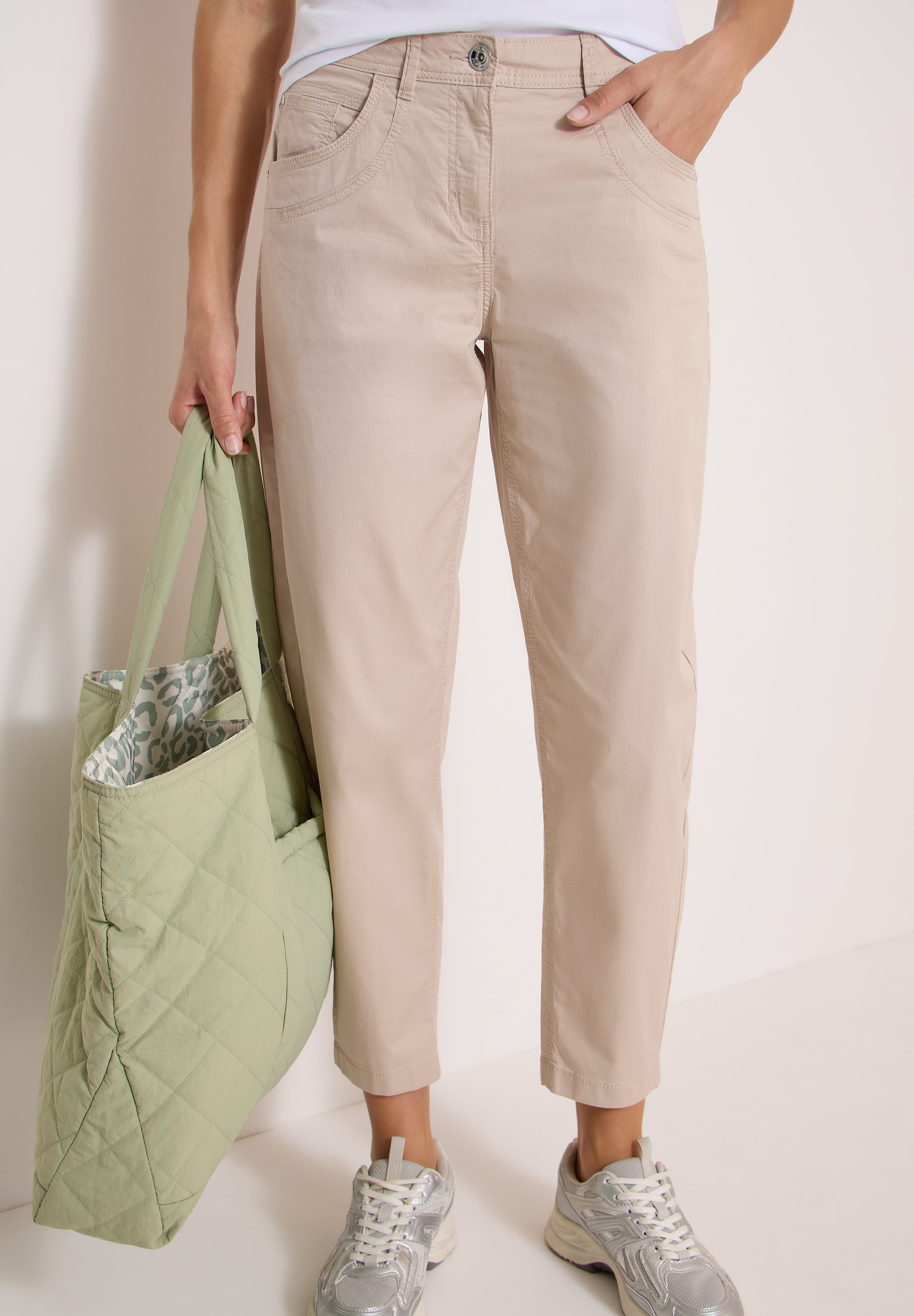 Cecil Stoffhose »Style Scarlett«  Barrel Leg Hose in Papertouch Qualität und mit Stretch
