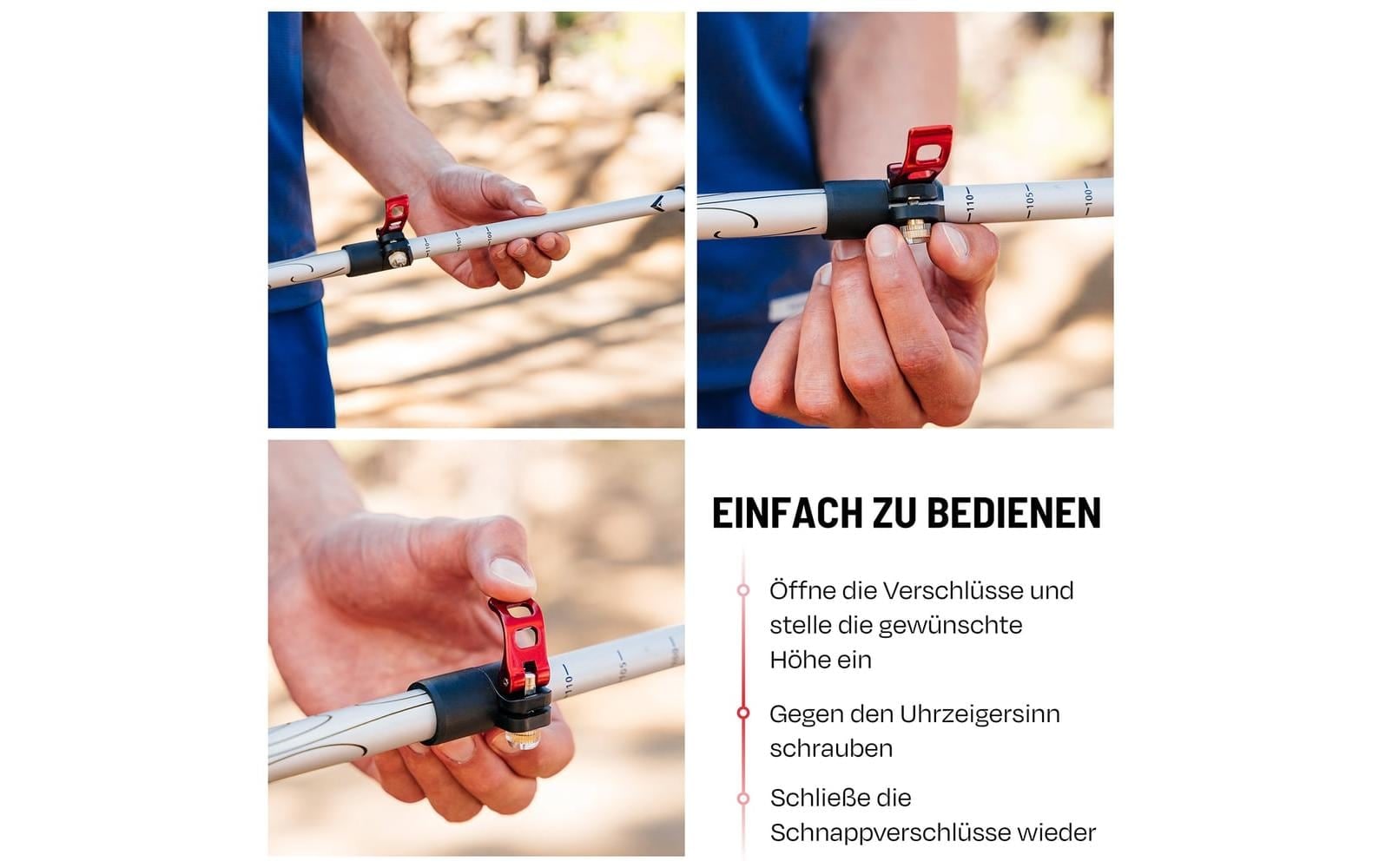   Bâtons de marche nordique »Atacama 110-135 cm«