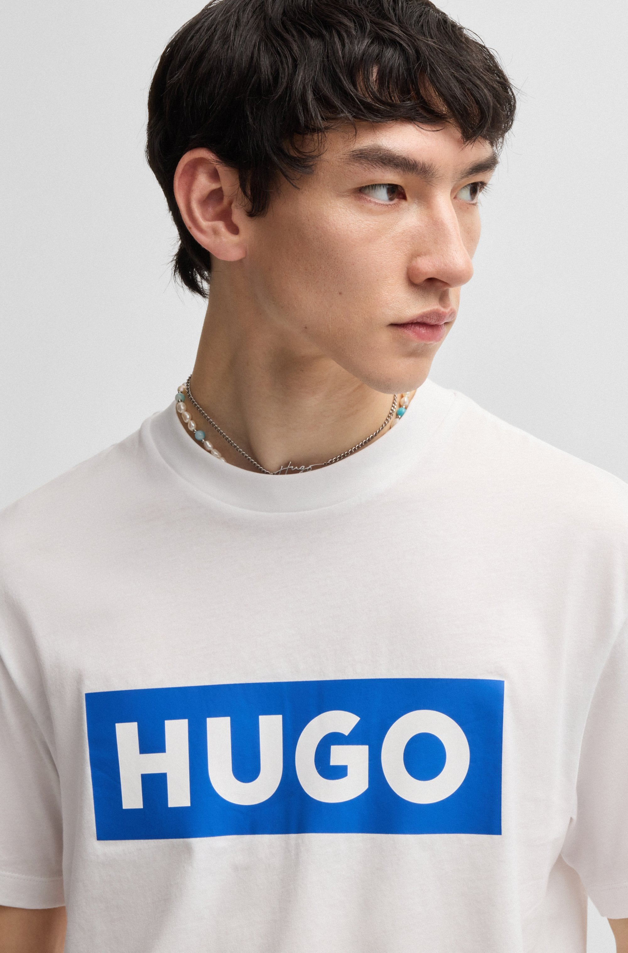 HUGO T-Shirt »Nico« mit grossem Logo-Print, Unisex