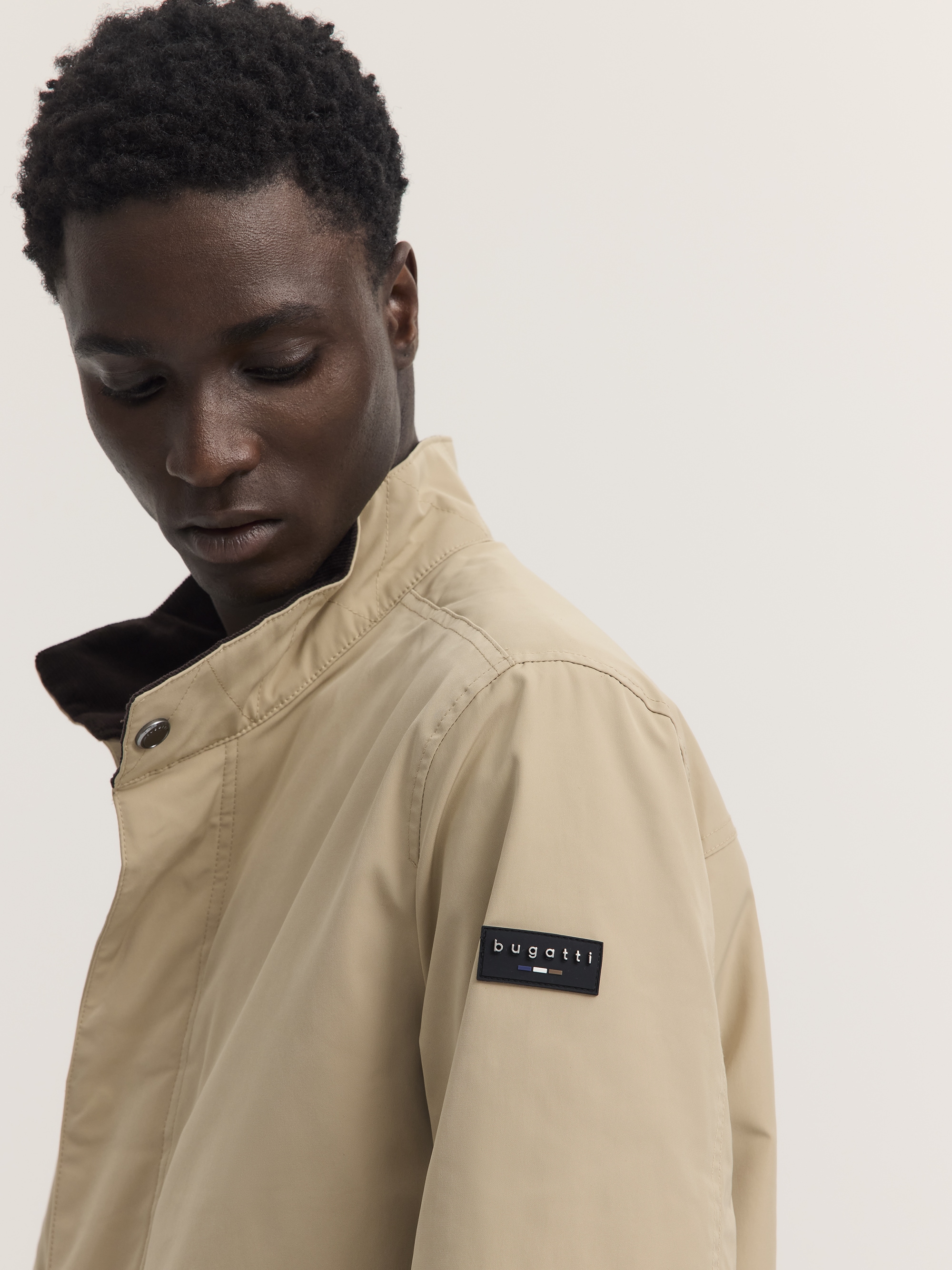 bugatti Kurzjacke »Natural Oxford« wasserabweisend mit Cord-Details
