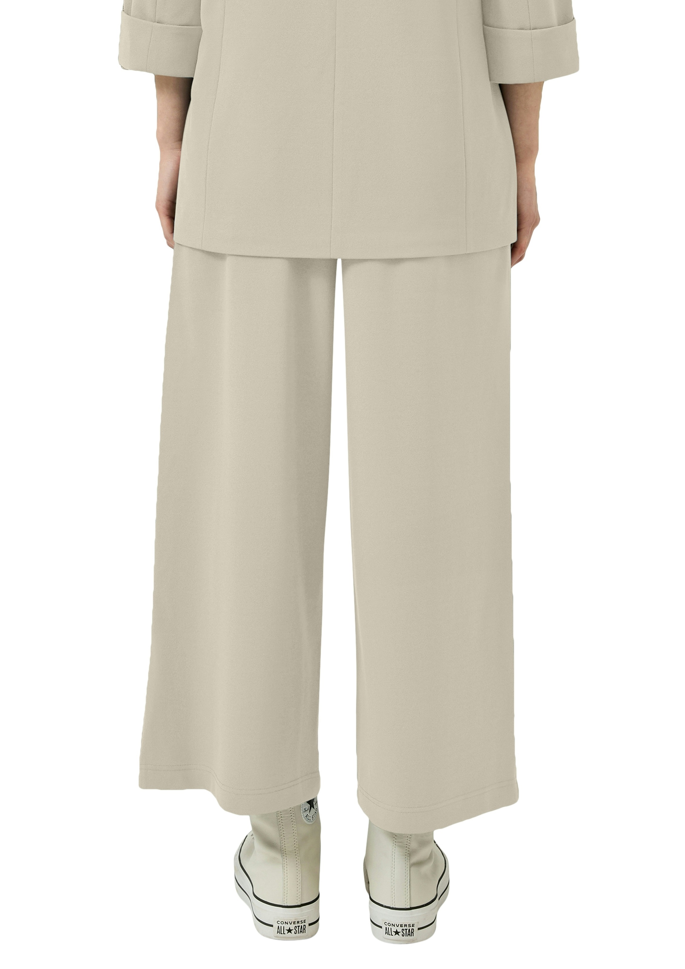 QS Jupe-culotte  pantalon d'été avec design à boutons sur la ceinture élastique