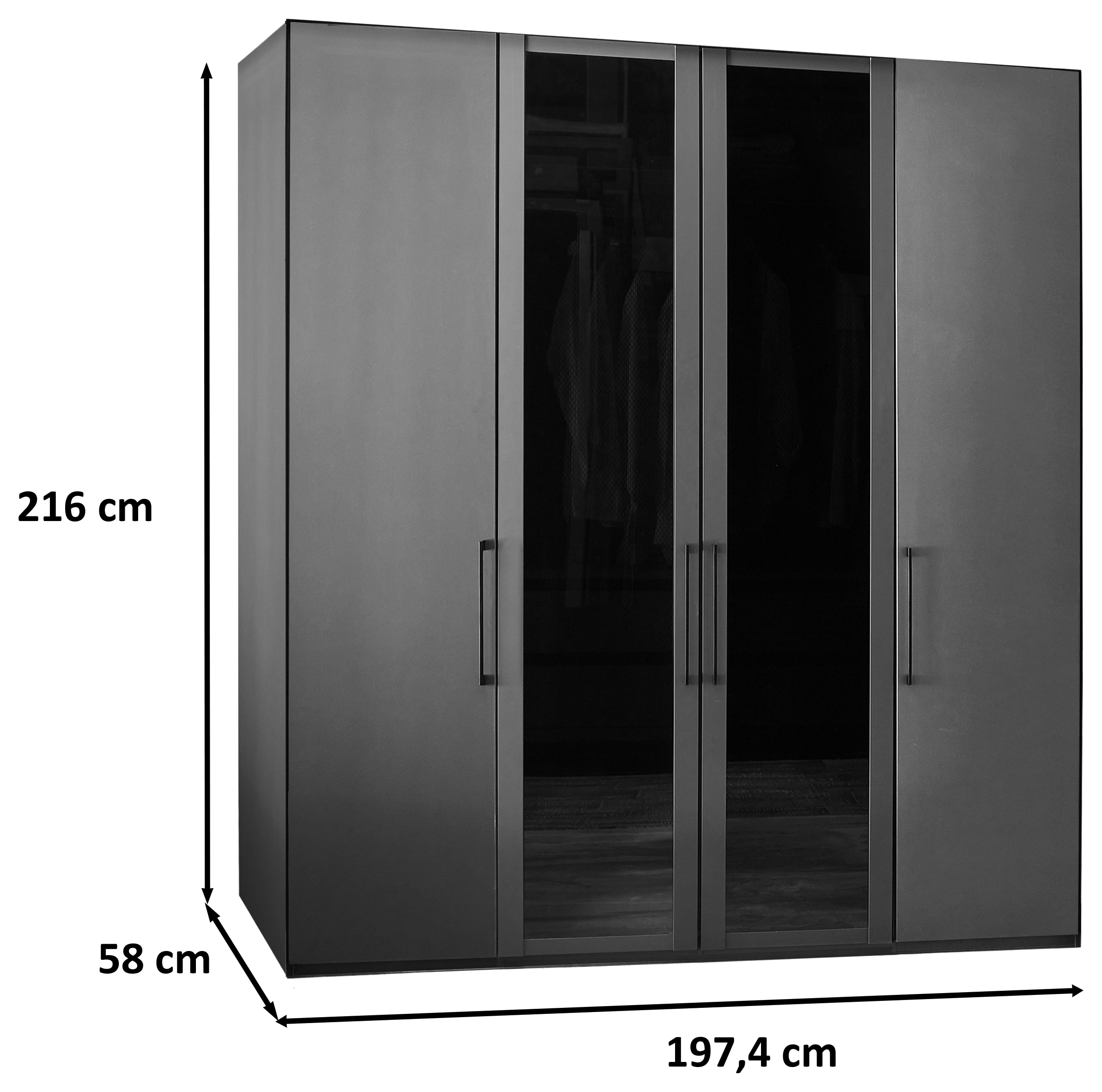 WIEMANN Armoire à portes battantes »Split« inkl. Türendämpfung