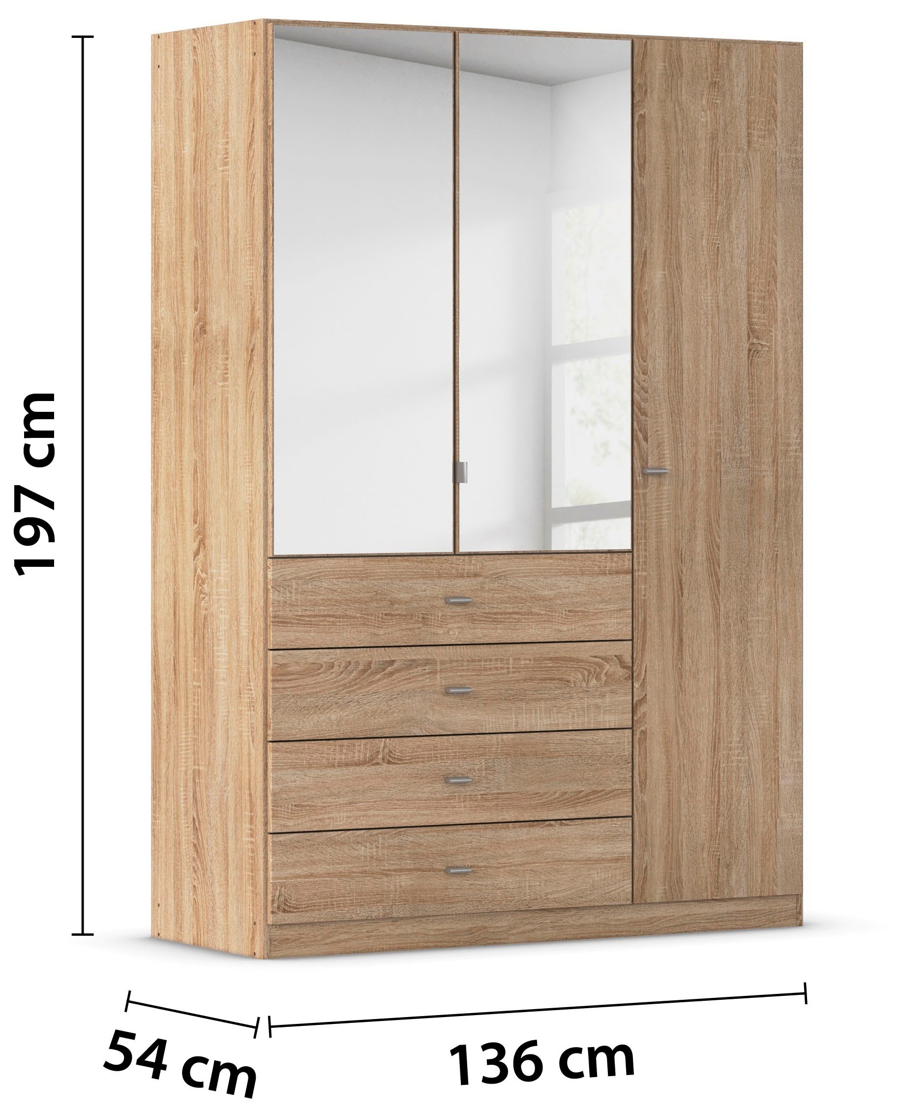 rauch Armoires à vêtements »Sinsheim« mit 4 breiten Schubkästen