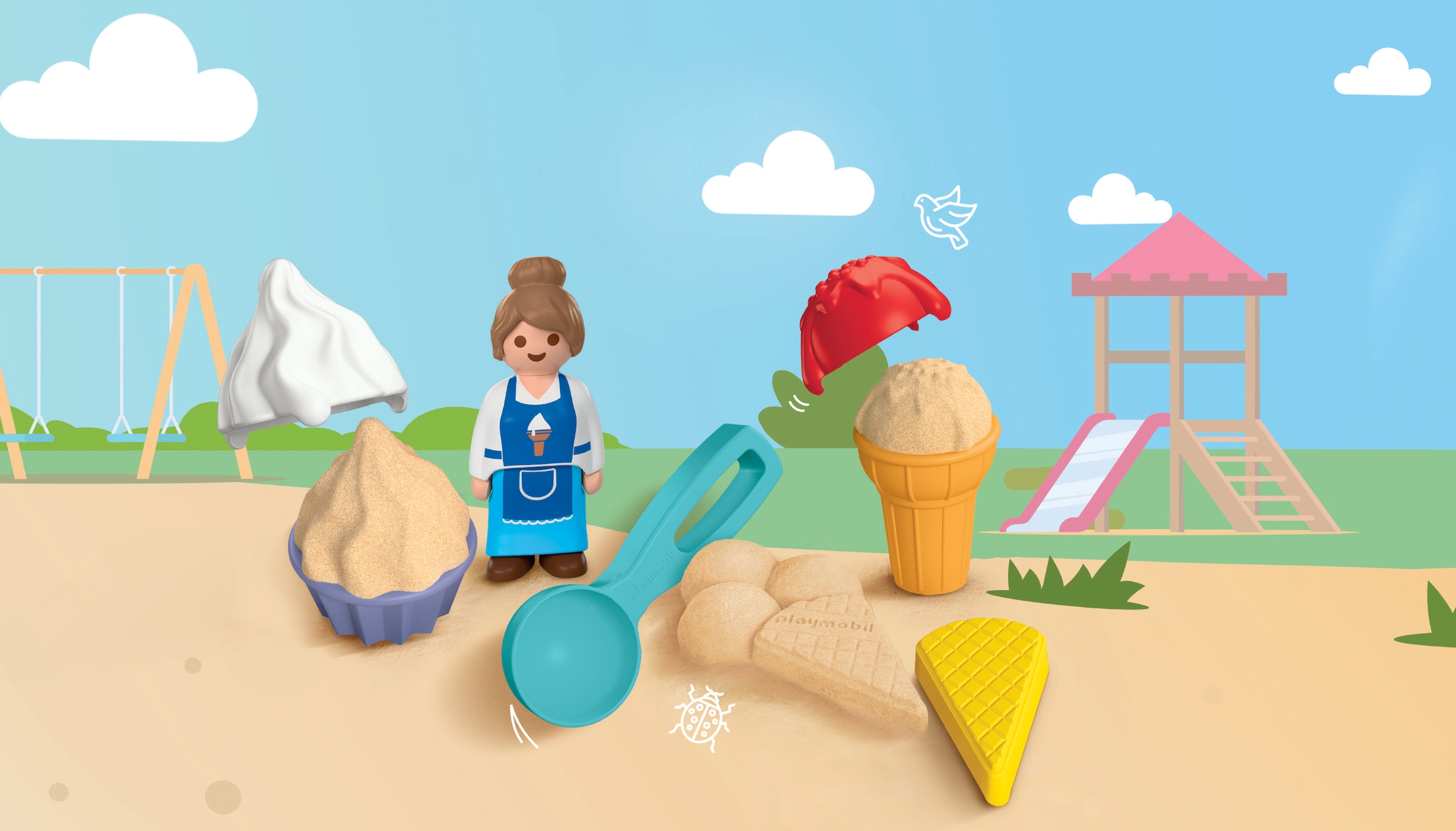 Playmobil® Kit de moulage en sable »Sand-Eisdiele (72006), Junior Sand« Made in Europe