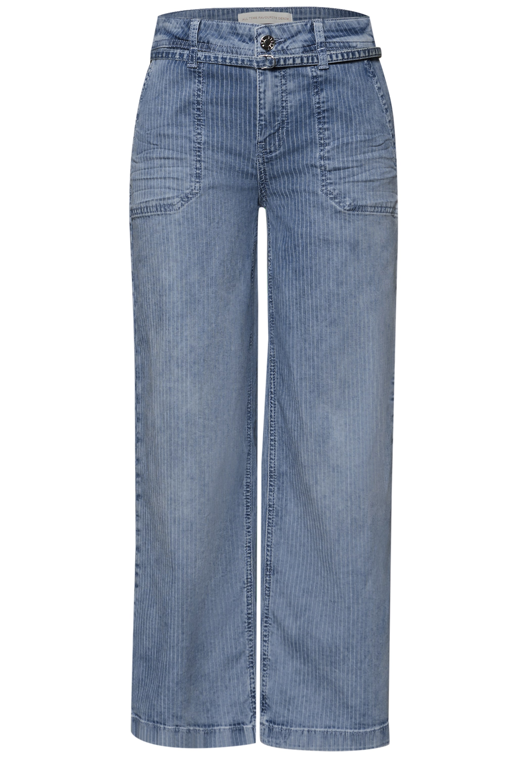 STREET ONE Jeans large »Style Emee« avec motif à rayures