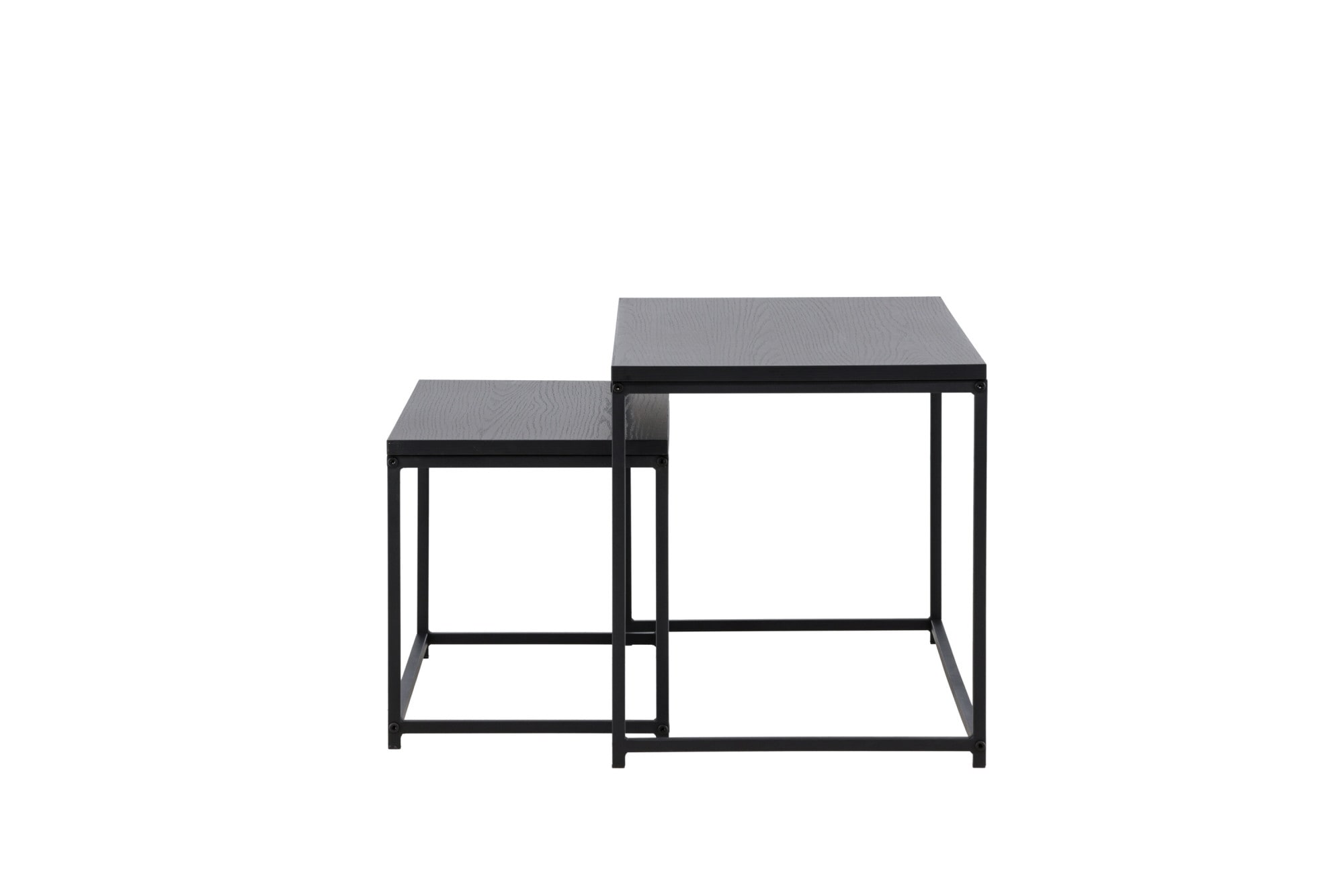 Venture Home Table basse »Staal, 2-tlg Couchtisch-Set 100 × 43 cm in Schwarz, kombinierbar« Ensemble, 2 cuis tlg. ensemble table basse, MDF, pieds en acier, noir, rectangulaire, flexible