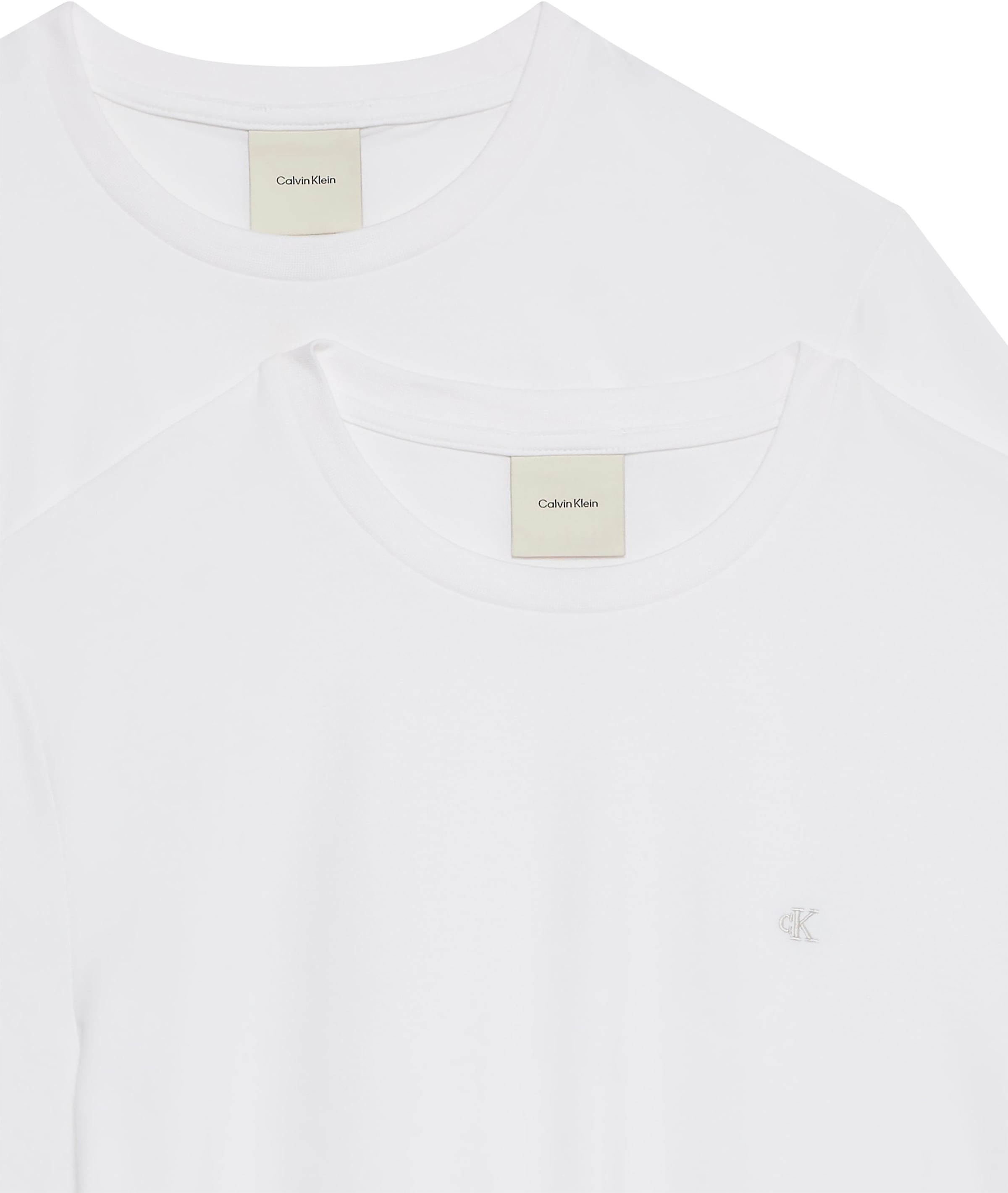 Calvin Klein T-shirt »2 Pack SS STRETCH COTTON SLIM TEE« Paquet, 2 Rundhalsausschnitt, slim fit