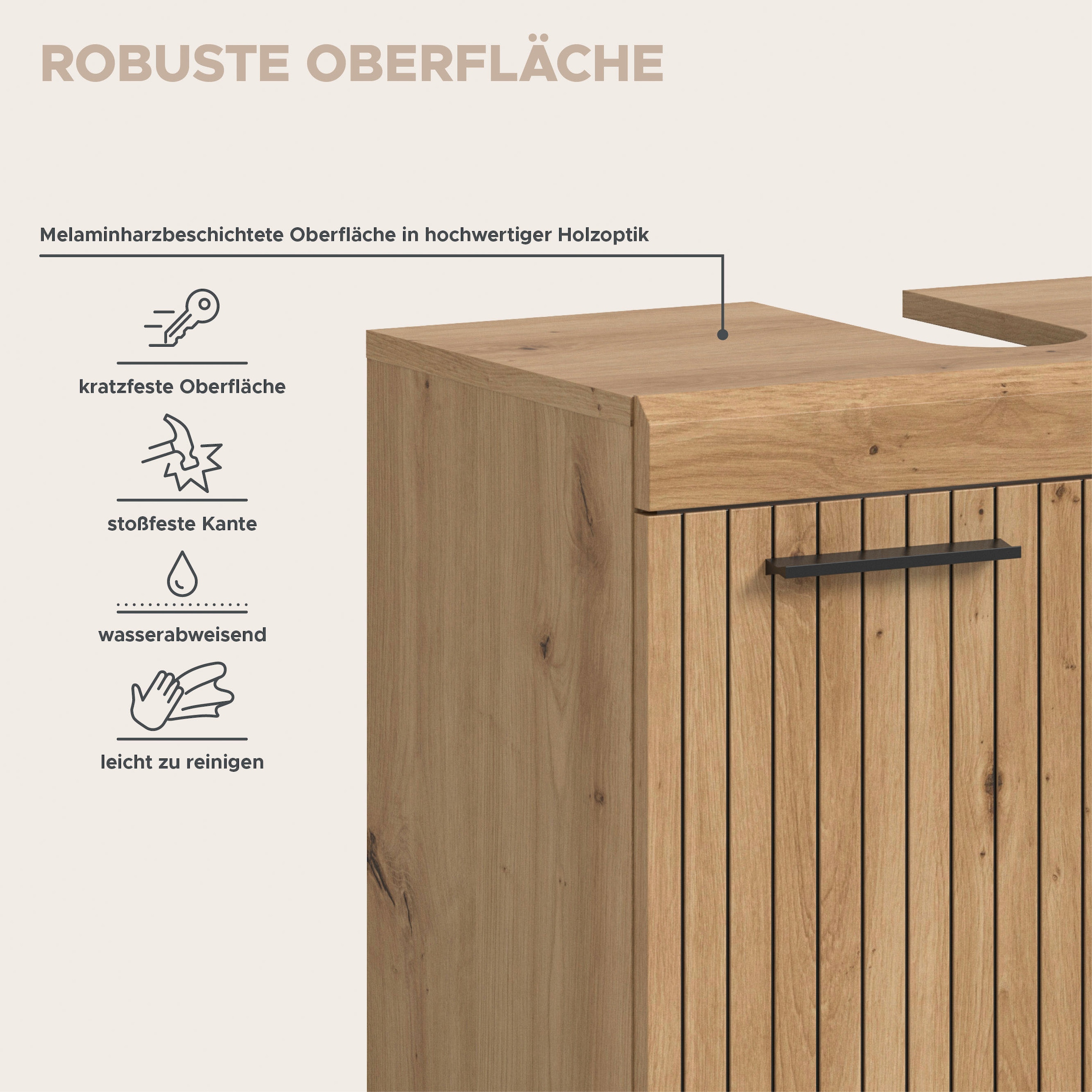 welltime Ensemble de meubles de salle de bain »SIENA, 2 teilig, inklusive LED Beleuchtung, bestehend aus:« Ensemble, BEST-SELLER !, 2 cuis tlg.