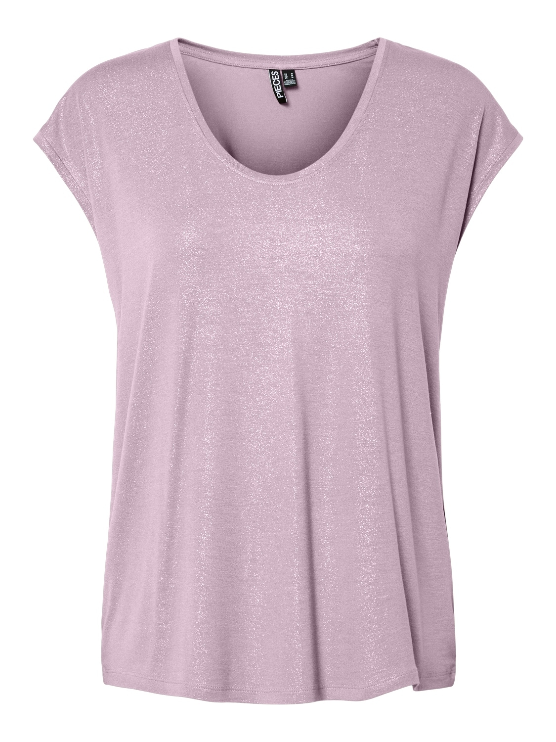 pieces T-shirt à manches courtes »PCALICE SS GLITTER TEE JRS NOOS BC« Viskosemischung, loose fit