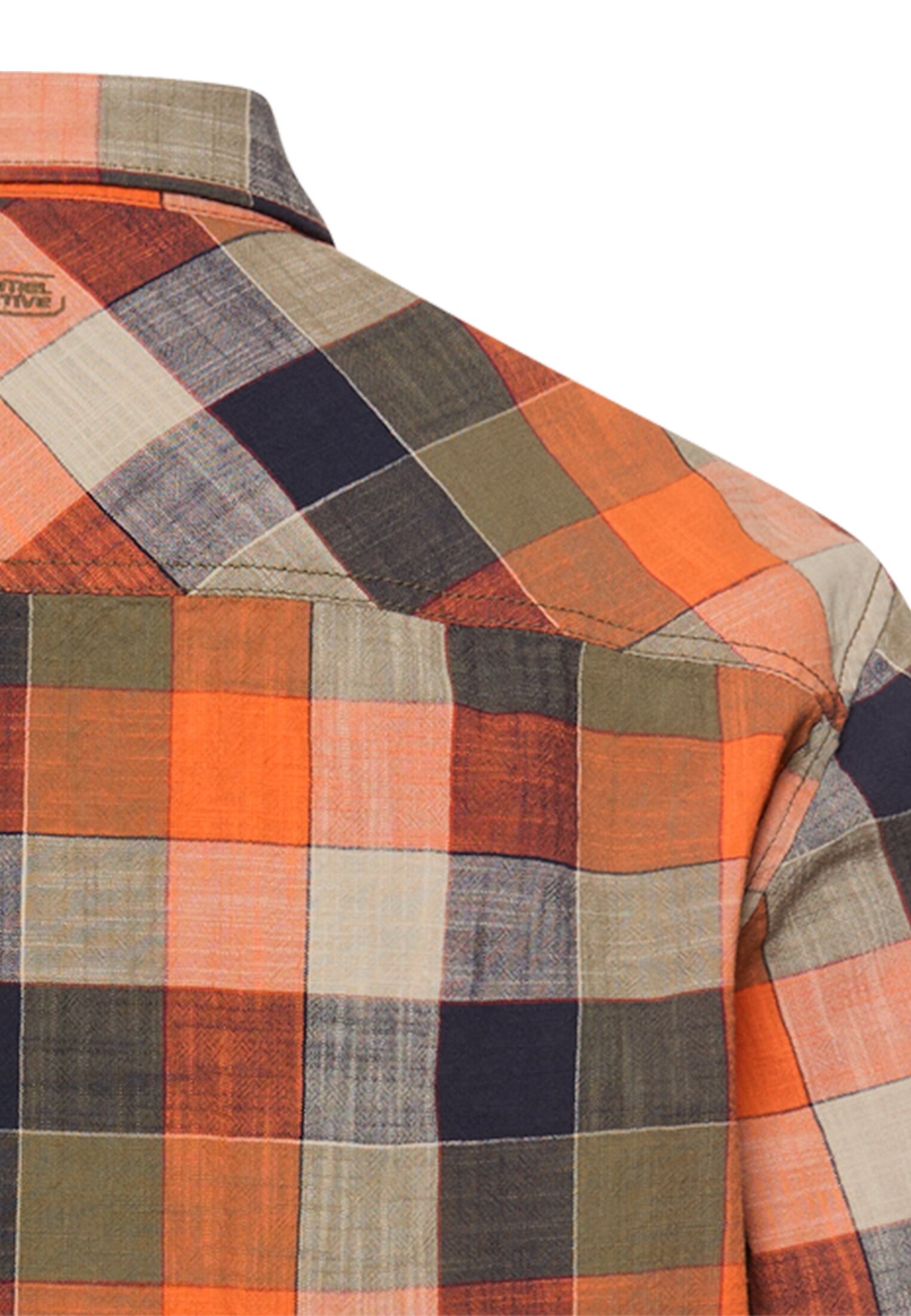 camel active Chemise à carreaux Kurzarm, mit Button-Down-Kragen