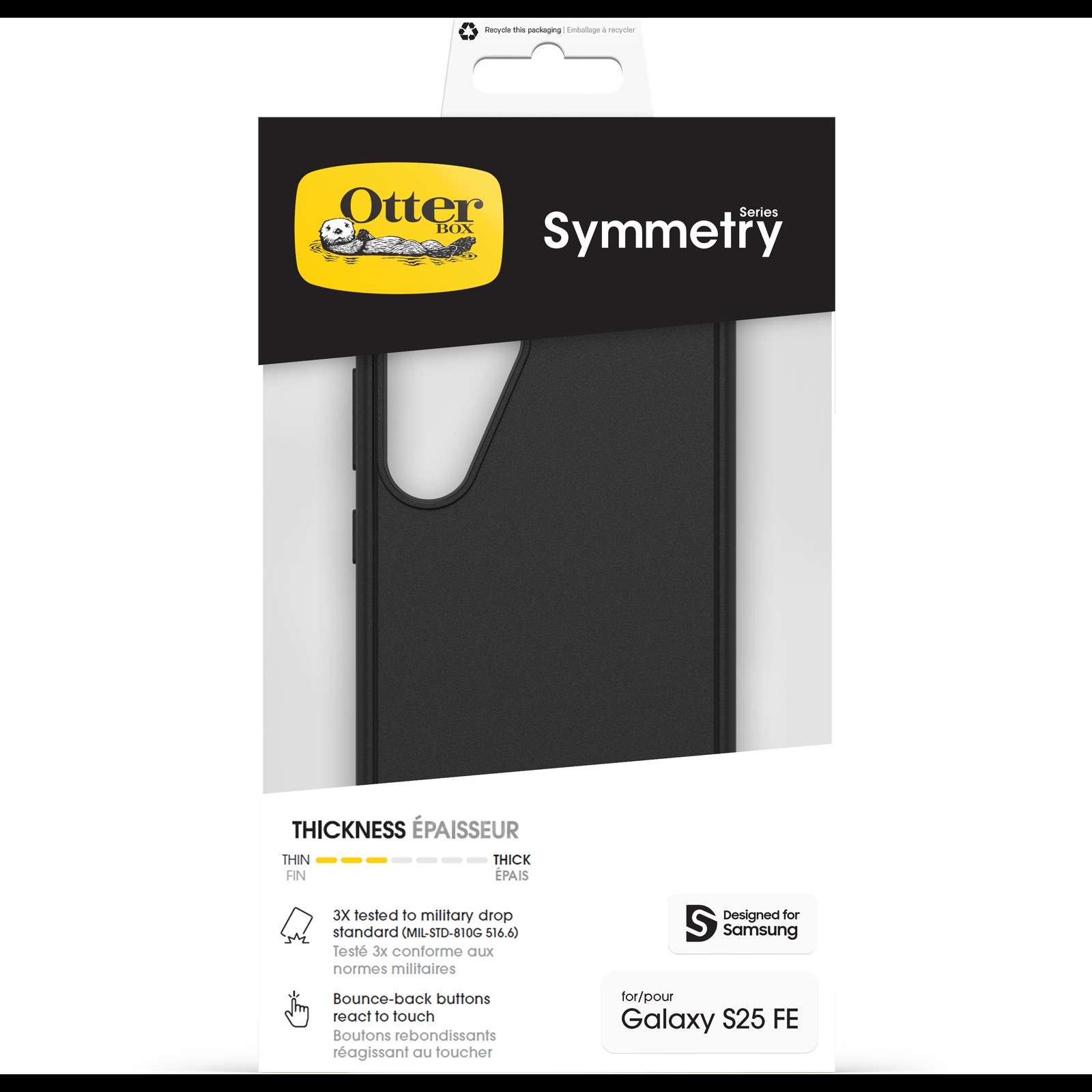 Otterbox Handyhülle »Symmetry Series Case für Samsung Galaxy S25 FE« Samsung Galaxy S25 FE Backcover, Schutzhülle, Handyschutzhülle, Case, Schutzcase, stossfest