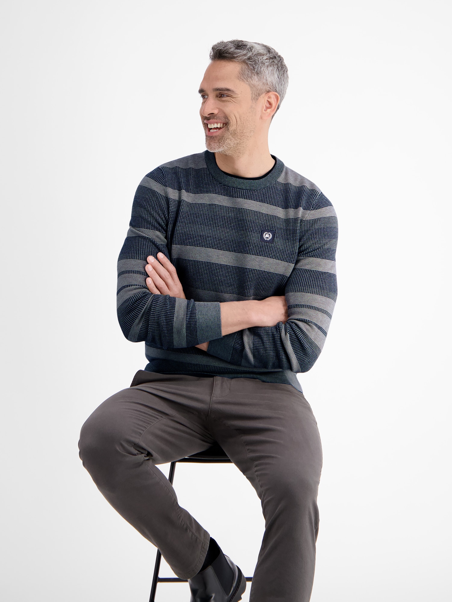 LERROS Strickpullover »LERROS Gestreifter Strickpullover«