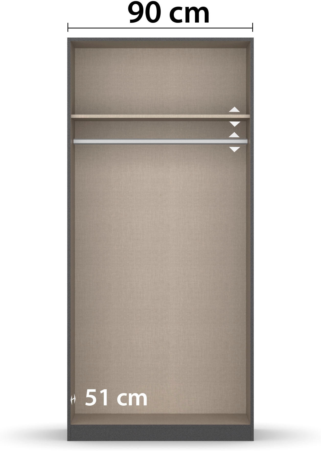 rauch Drehtürenschrank »Kleiderschrank Jugendzimmer Kinderzimmer Stauraum  Holmes« Breite 91/Höhe 197/Tiefe 54cm - Industrial Style - MADE IN GERMANY