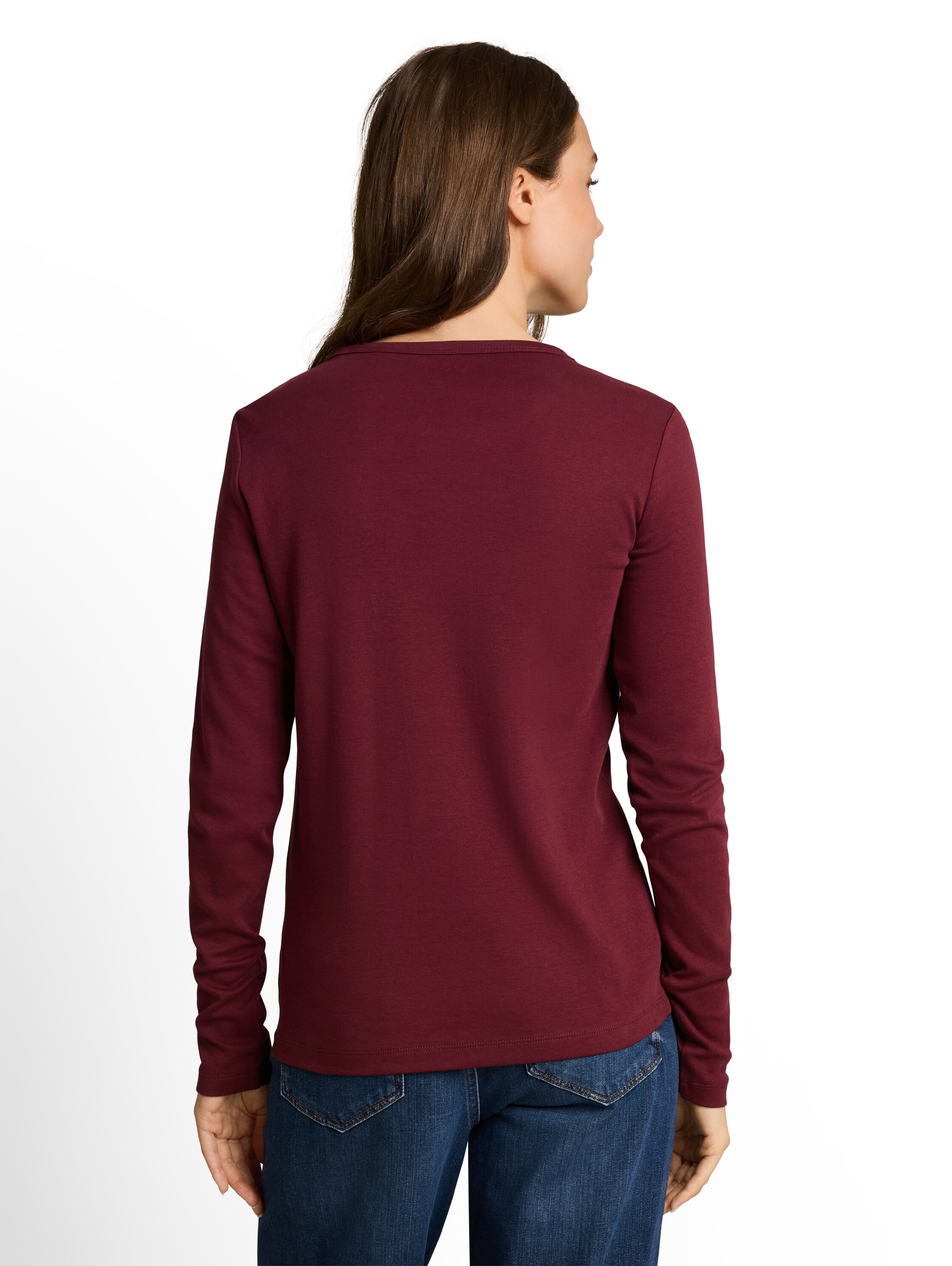 TOM TAILOR Langarmshirt »Regular« mit Rundhalsausschnitt und Stretch