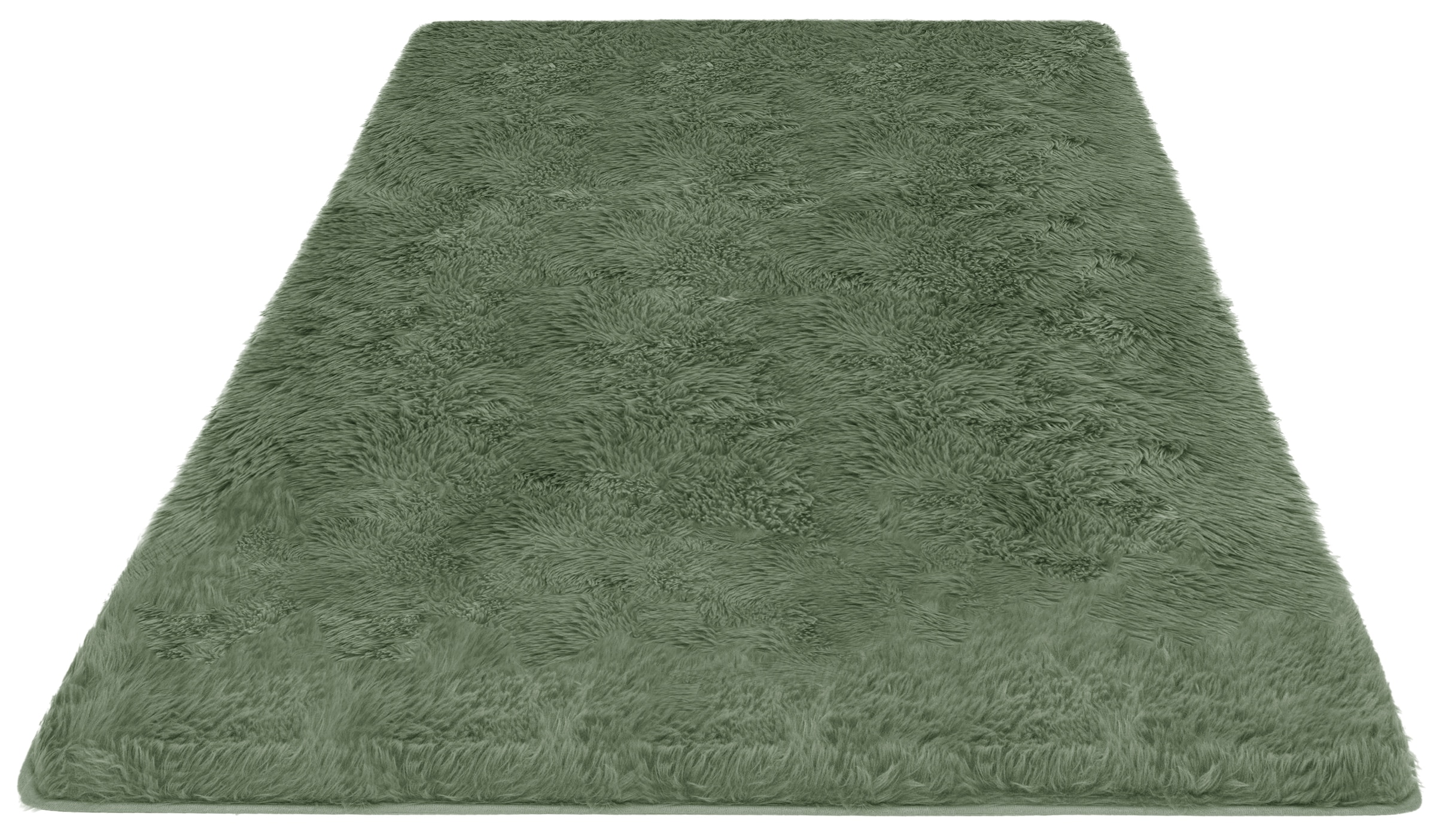 GOODproduct Tapis à poils longs »Silky, besonders weich und kuschelig, sehr dichte Qualität« Rectangulaire 33 mm Höhe revêtement antidérapant, lavable, uni, salon, chambre