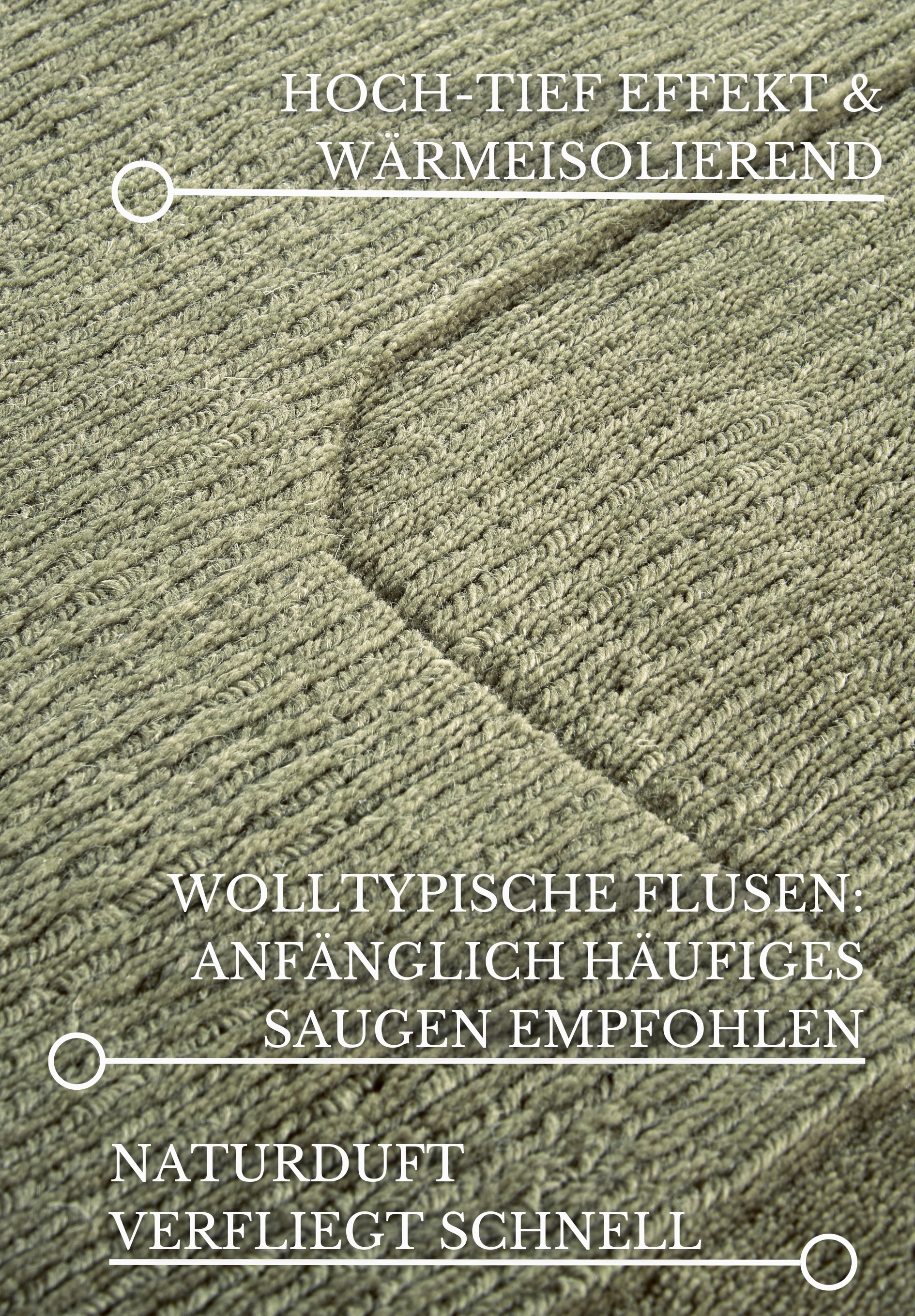 Villeroy & Boch Wollteppich »Charlotte« rechteckig 10 mm Höhe Läufer, Handgewebt, Wolle, Natur, Läufer, Wohnzimmer, Geometrie