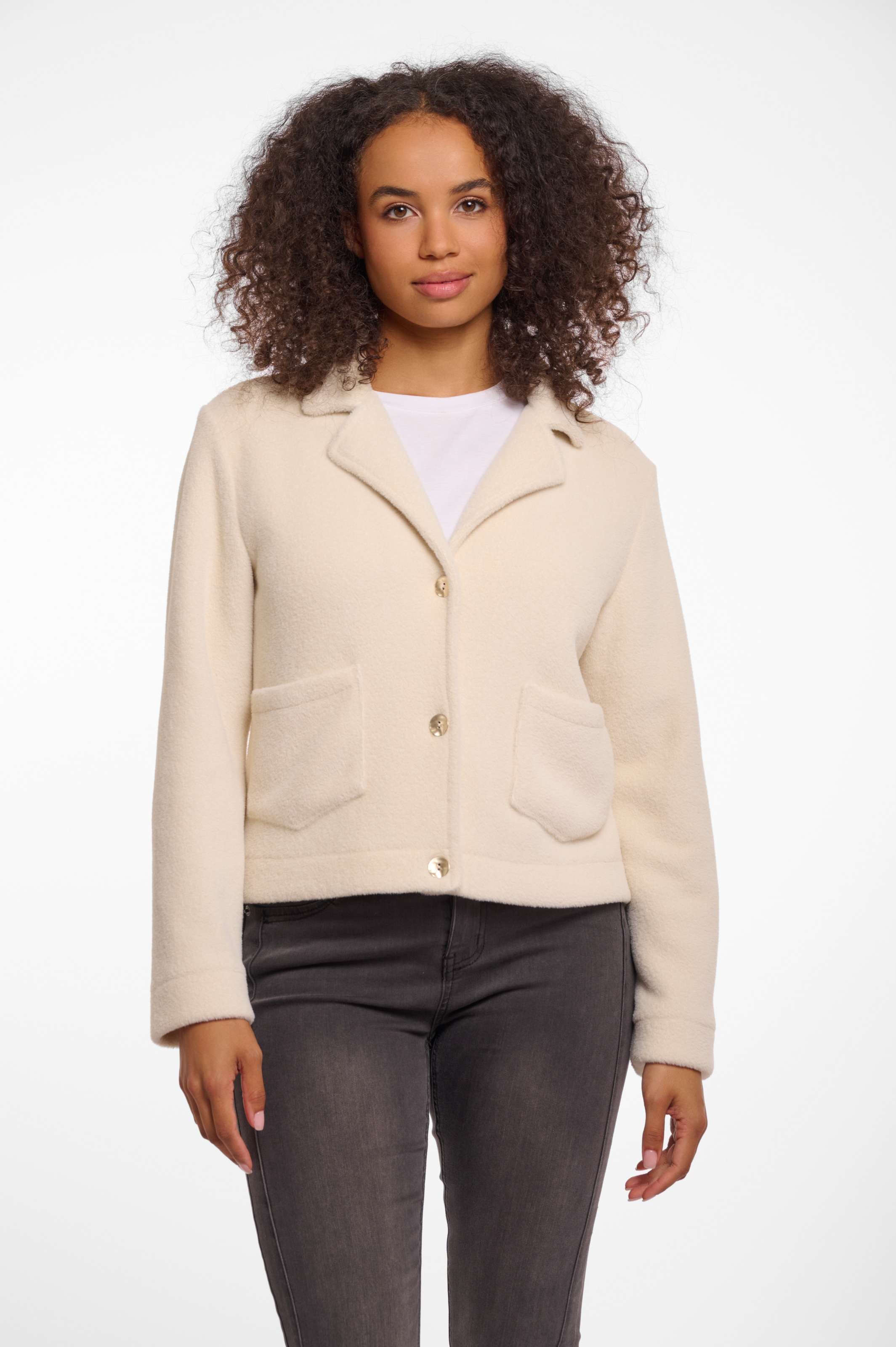 Rino & Pelle Cardigan »BOBIEN« avec col revers et fermeture à boutons