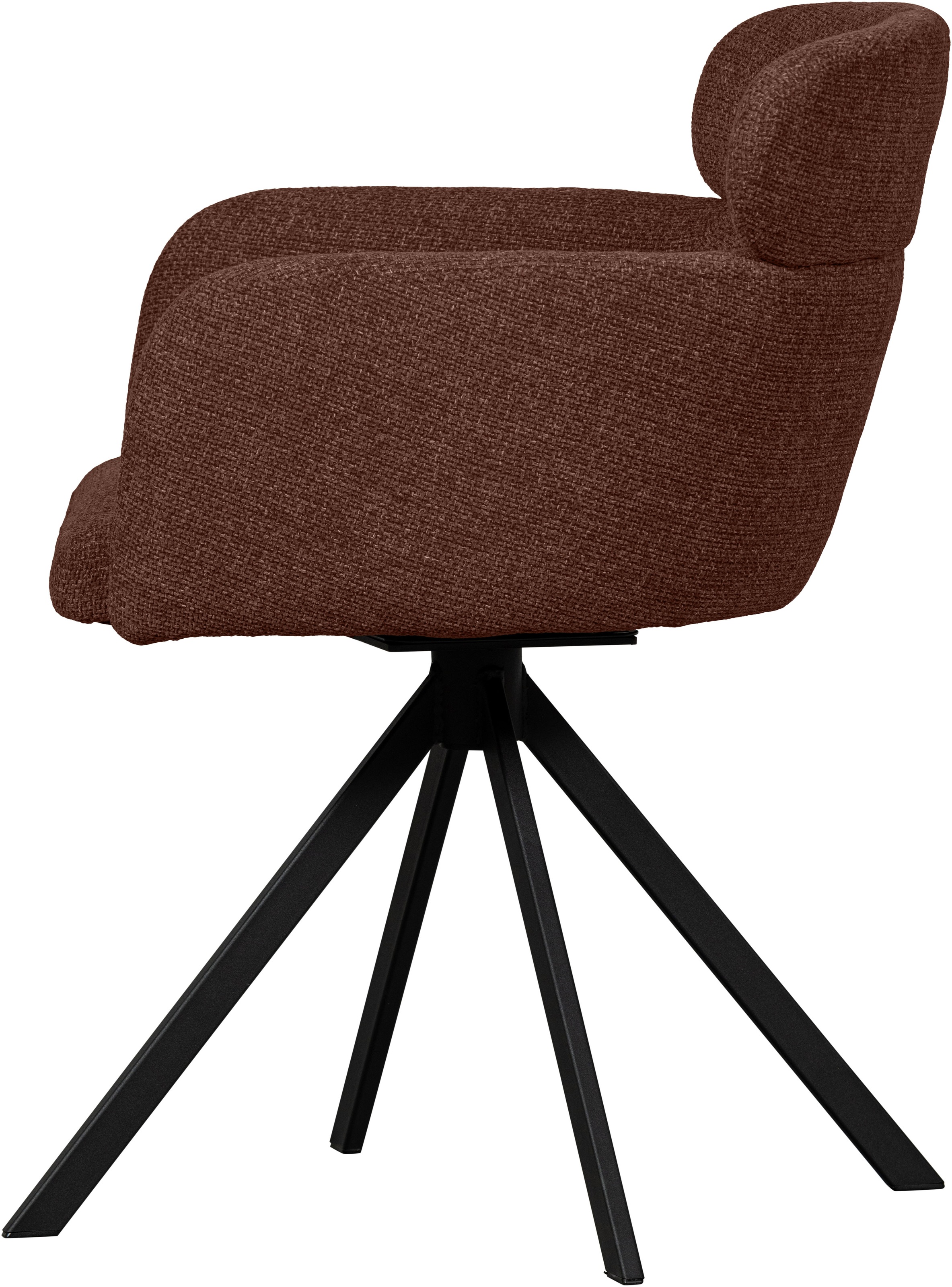 WOOOD Chaise de salle à manger »Fenne aus Kunstleder mit Drehgestell aus Metall H 80 x B 58 cm« (Ensemble) 2 cuischaise Polter avec pied pivotant, tissu tissé, hauteur 80 cm