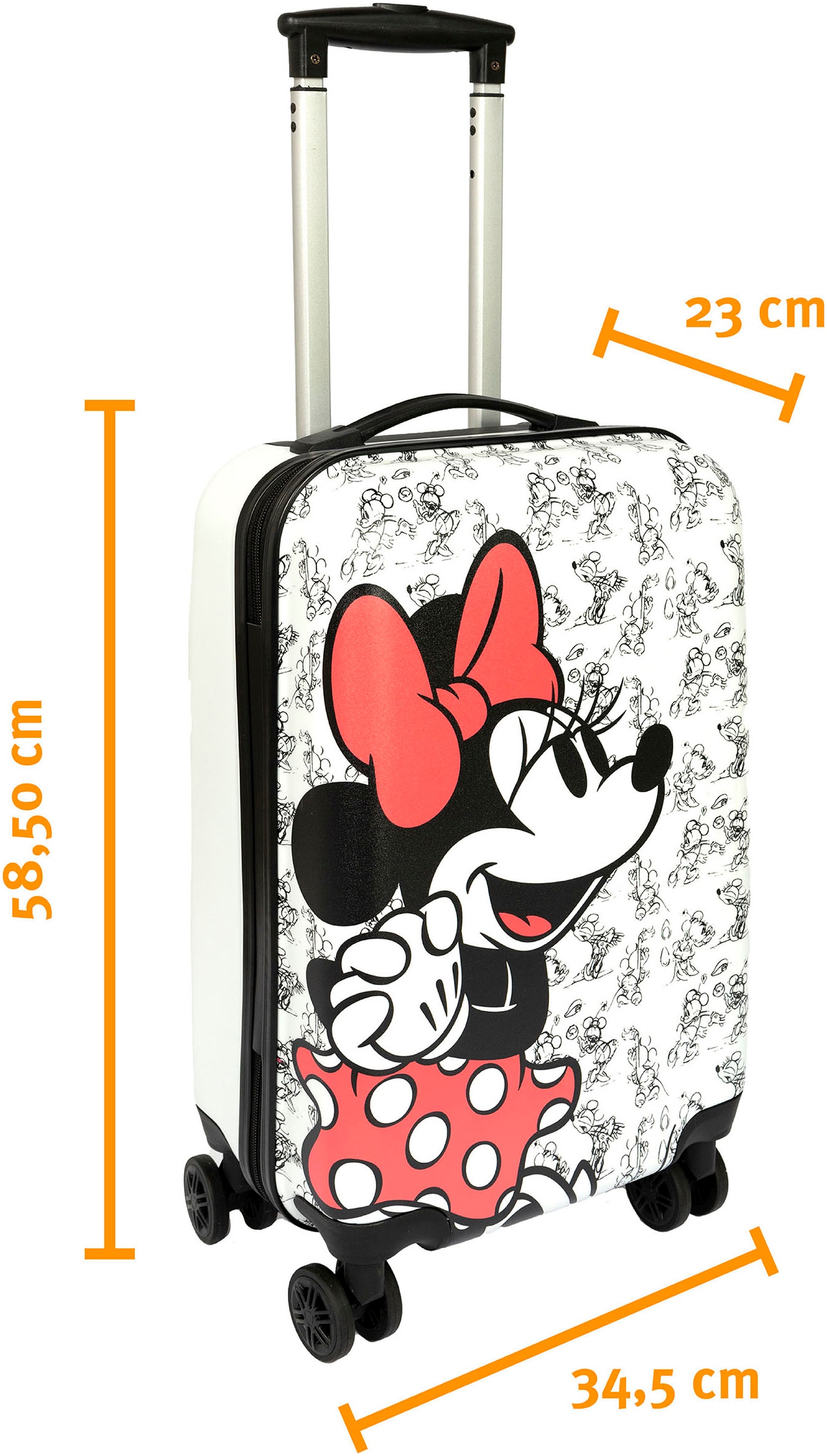 UNDERCOVER Valise pour enfants »Minnie Maus, 59 cm« 35 litre 4 Rollen mit TSA-Zahlenschloss