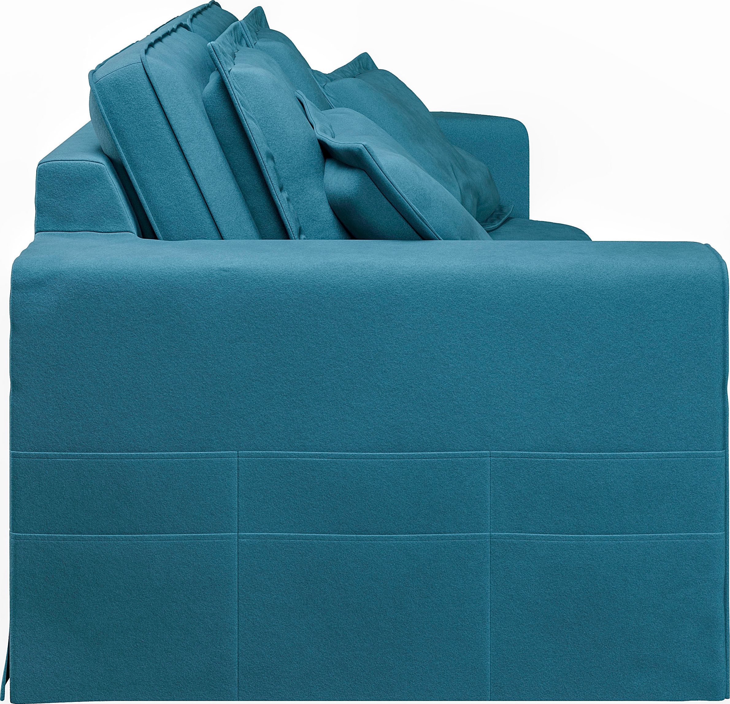 Home affaire 3-Sitzer »ALISSAS BIS mit vielen Kissen, Biesen an den Kissen,« Hussen-Optik,   kleine Taschen an der Seite zum Verstauen