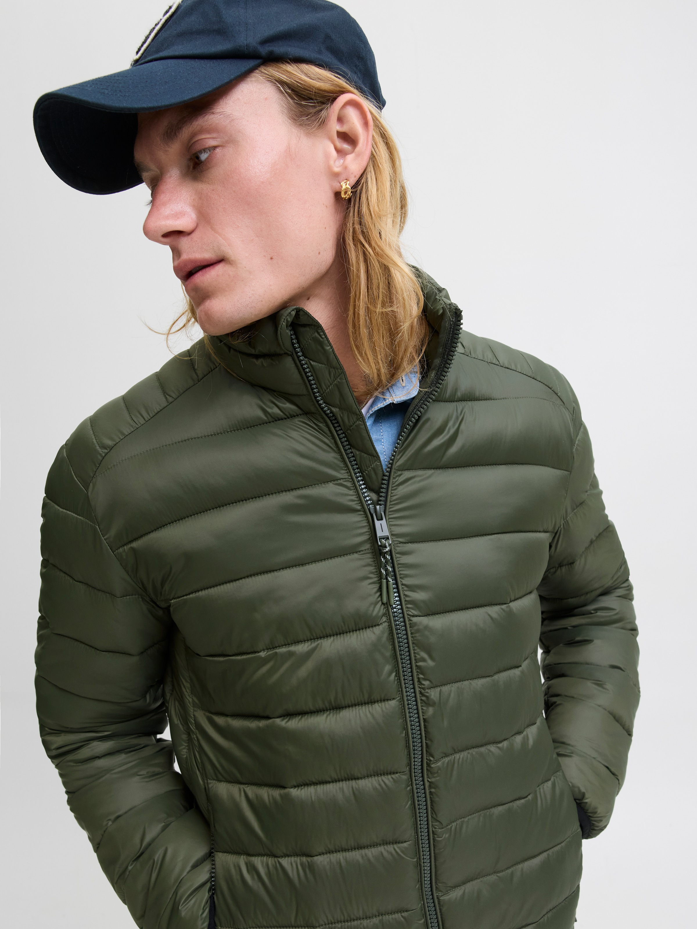 Jack & Jones Steppjacke »JJEBRADLEY LIGHT PUFFER COLLAR NOOS« ohne Kapuze