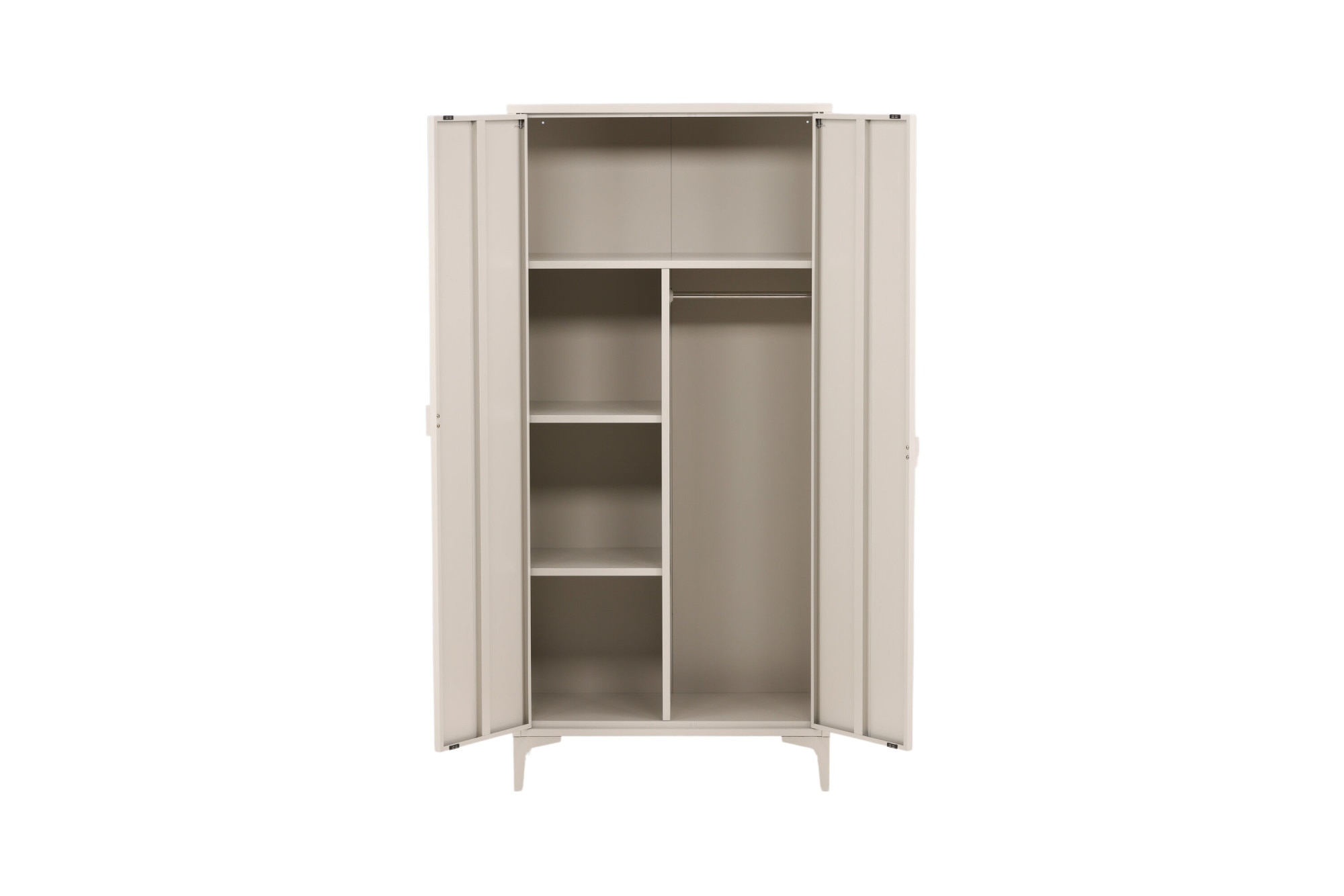 Venture Home Armoire vestiaire »Piring, Stauraumschrank aus Stahl, 2 Türen, Höhe 183 cm« Armoire à vêtements, revêtement en poudre, tringle, étagères, moderne