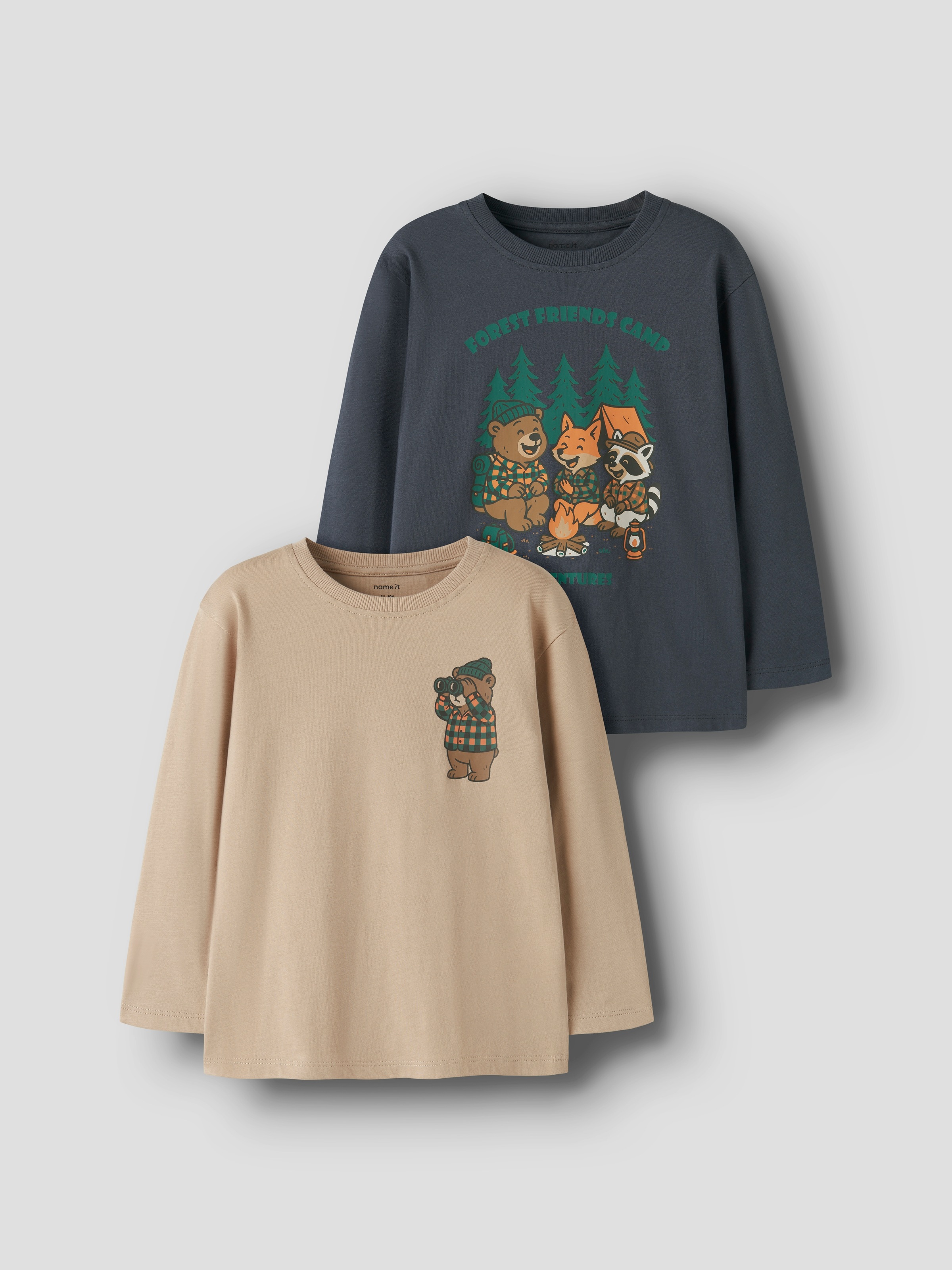 Name It Langarmshirt »NMMVOLIX 2P LS NREG TOP« Packung, 2 Baumwolle, regular fit