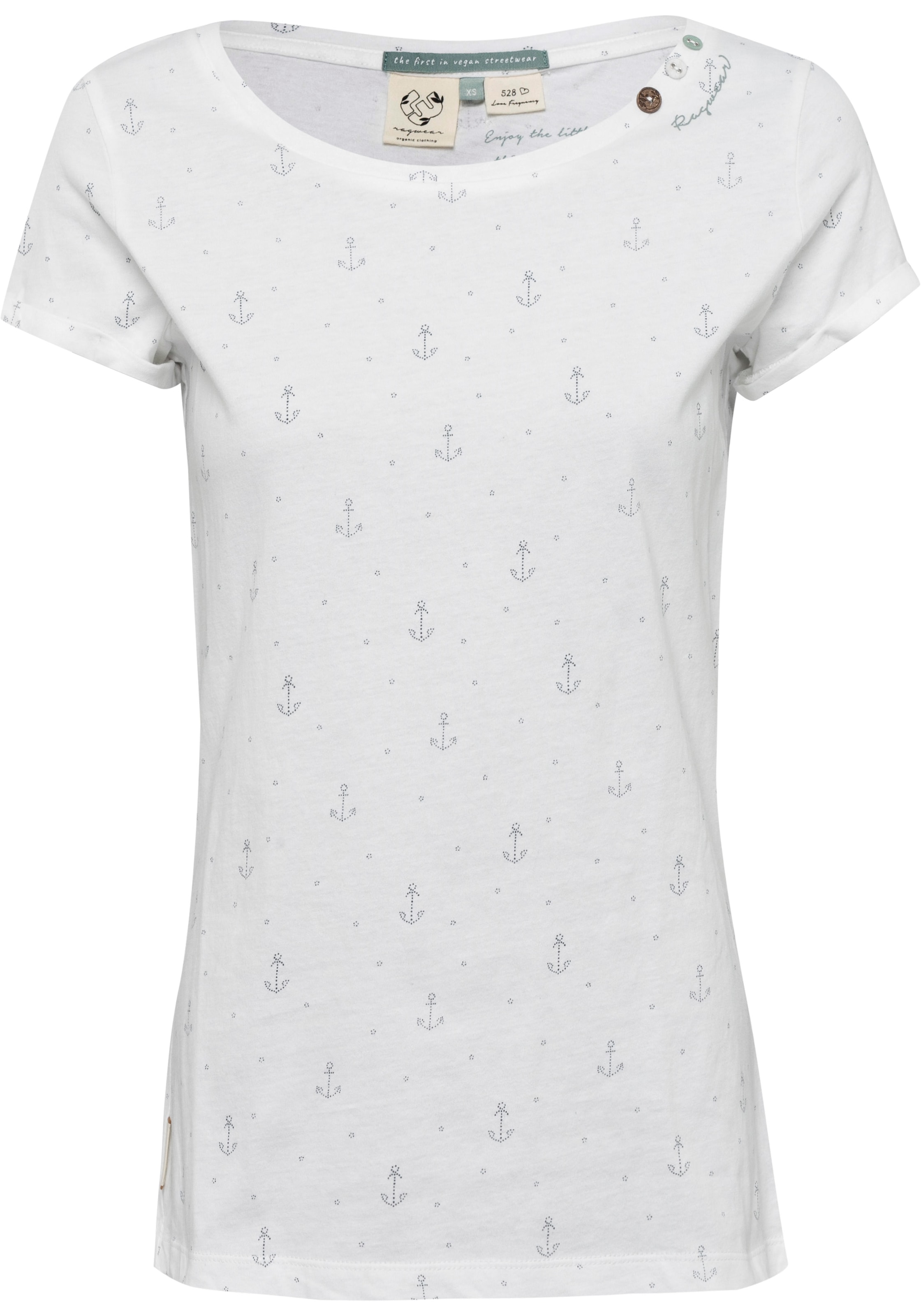 Ragwear T-Shirt »FLORAH A ORGANIC O« mit maritimen Anker-Allover-Druck
