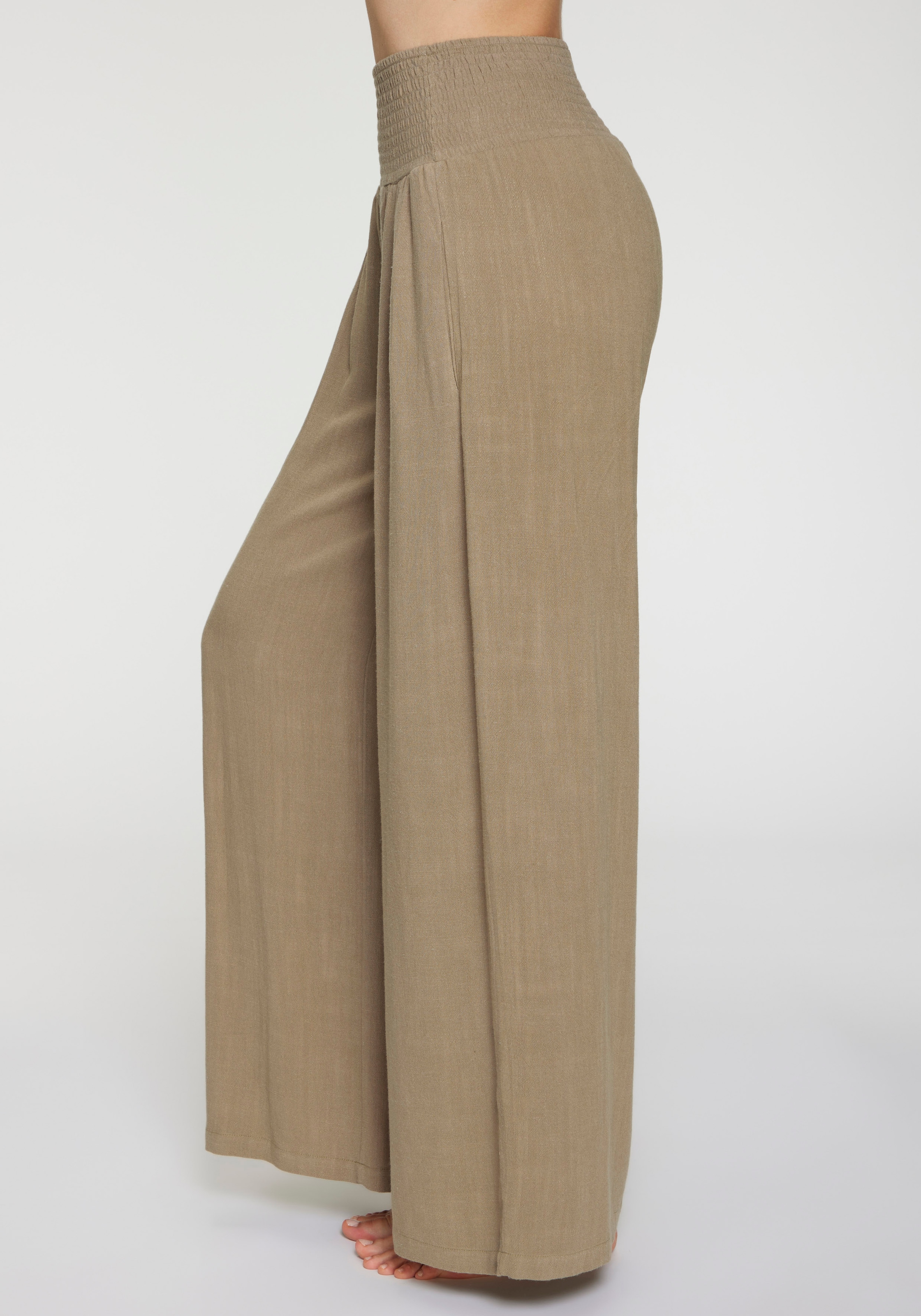 French Connection Leinenhose  mit gerafftem Bund