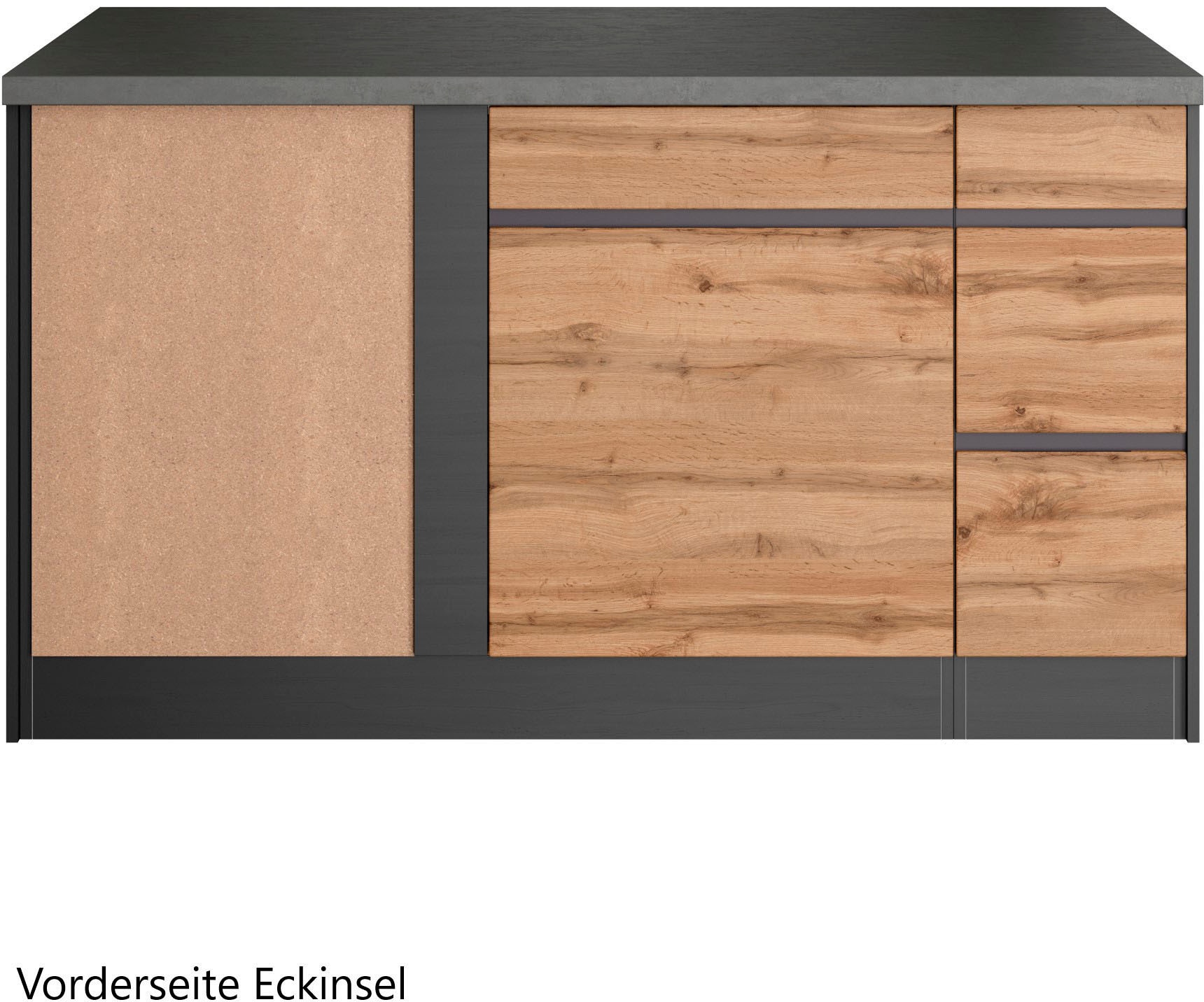 KOCHSTATION Winkelküche »KS-Riesa« Stellbreite 490/153 cm, ohne E-Geräte