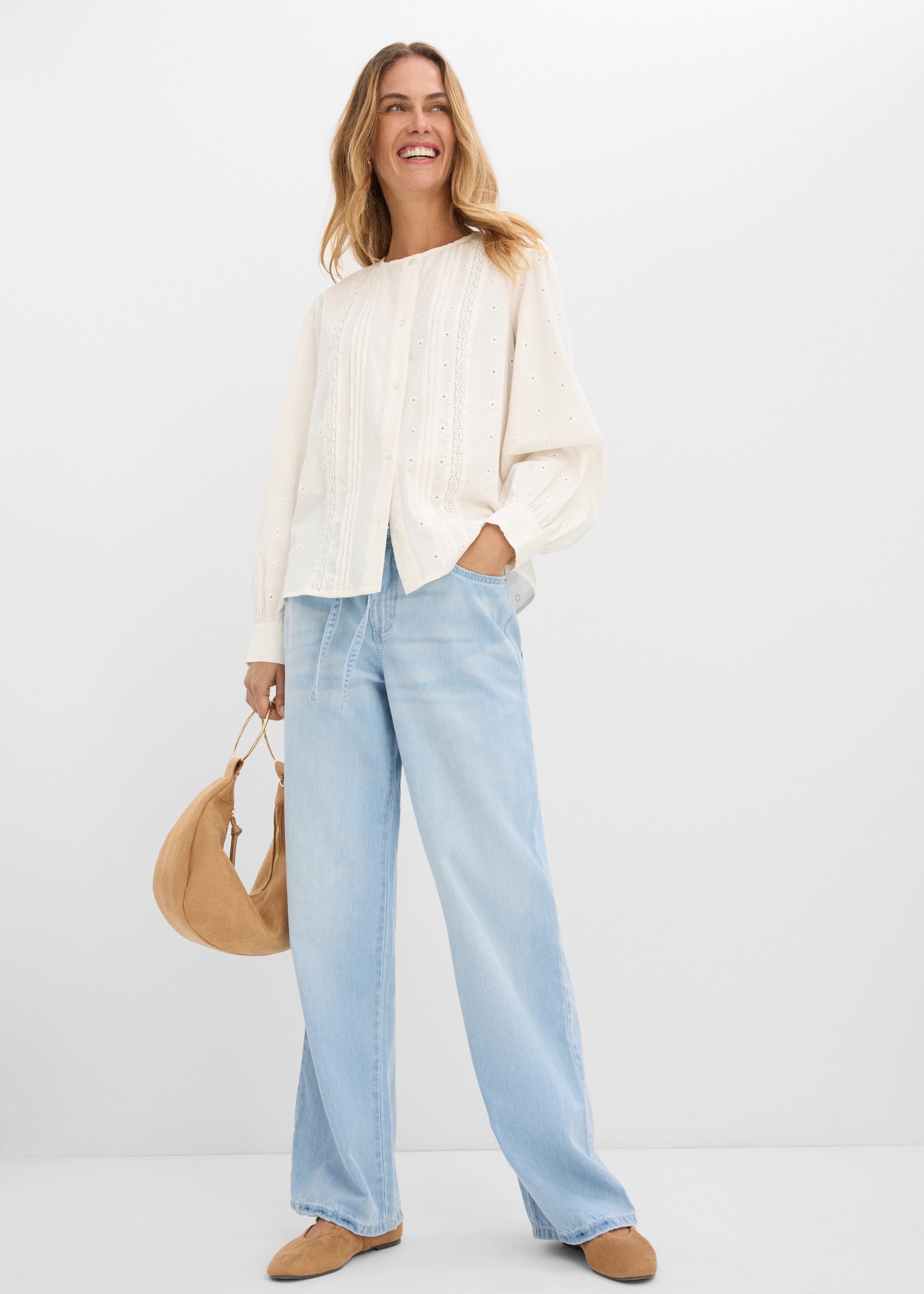 bonprix coupe ample loose fit, denim peu extensible, design 5 poches