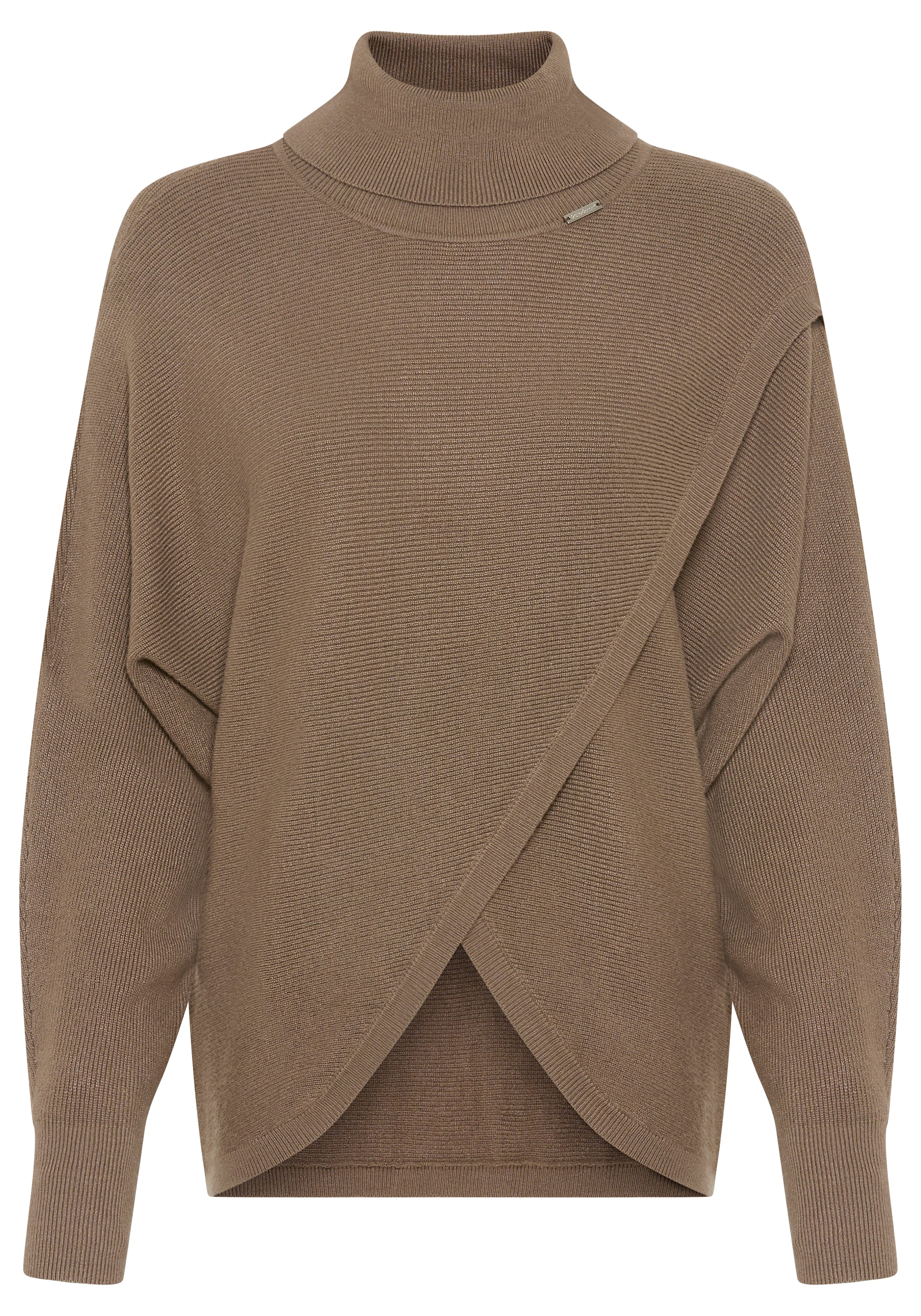 Bruno Banani Rollkragenpullover mit Wickel-Optik - NEUE KOLLEKTION