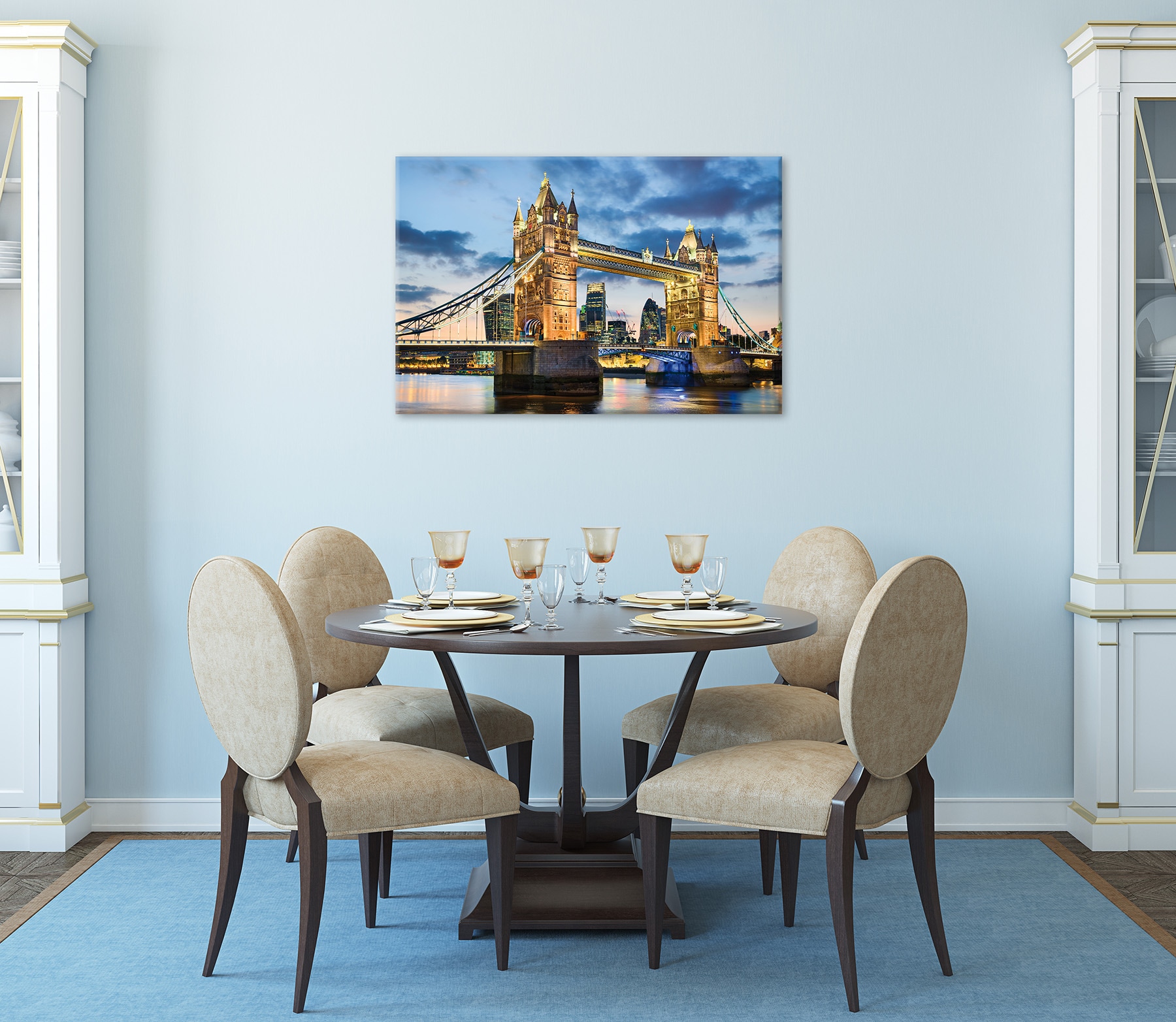 Bönninghoff Leinwandbild »Wandbild TOWER BRIDGE 60x90 cm – Leinwandbild Keilrahmen Deko modern« Brücken | Gebäude | Grossbritannien | London | Skyline | Stadt | Städte 1 Stk. tlg. auf Keilrahmen gespannt