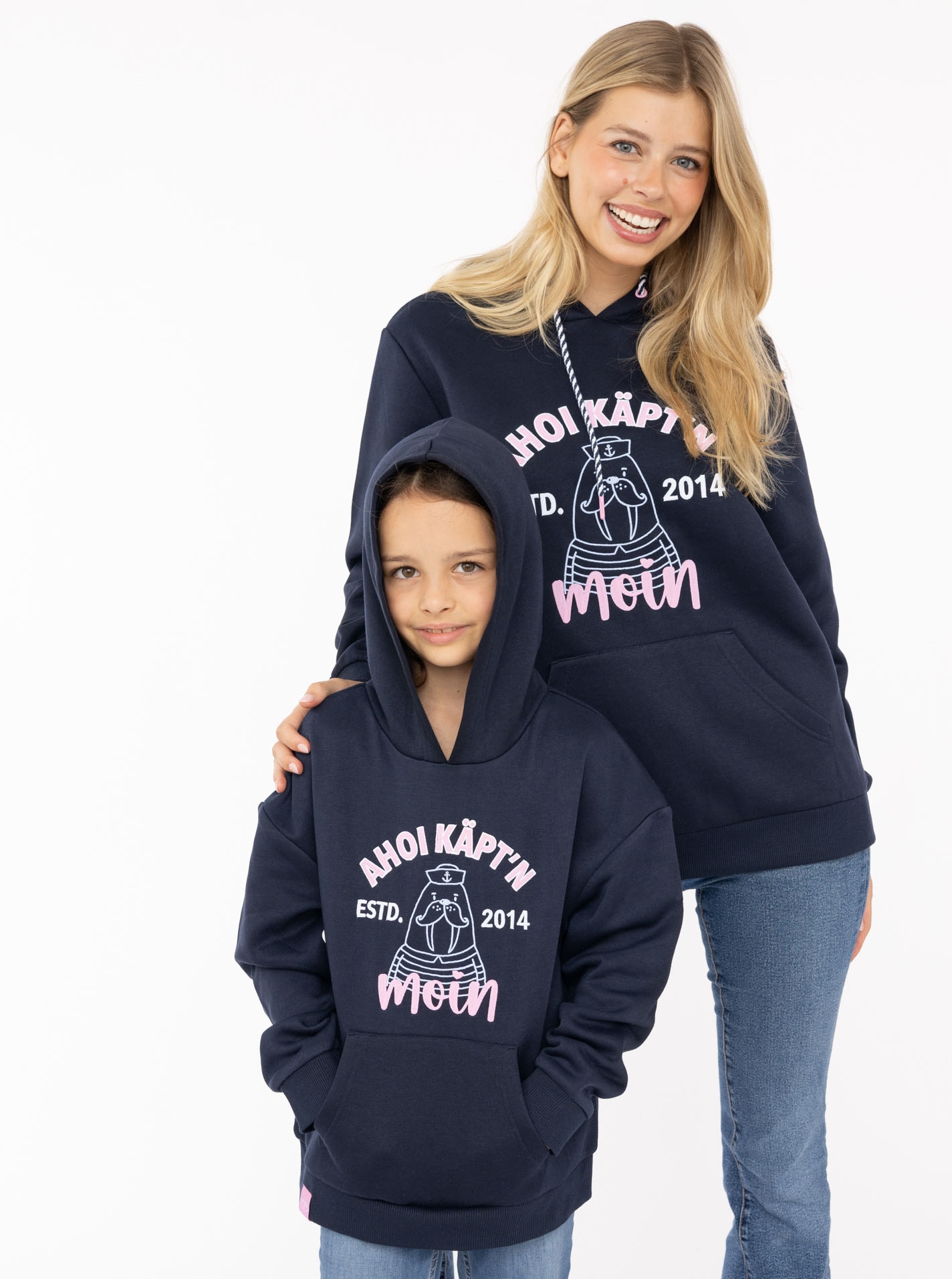 Zwillingsherz Hoodie »"Ahoi Käpt´n"«, Mini-Me,mit süssem Seehund mit Kapitänsmütze und Kängurutasche
