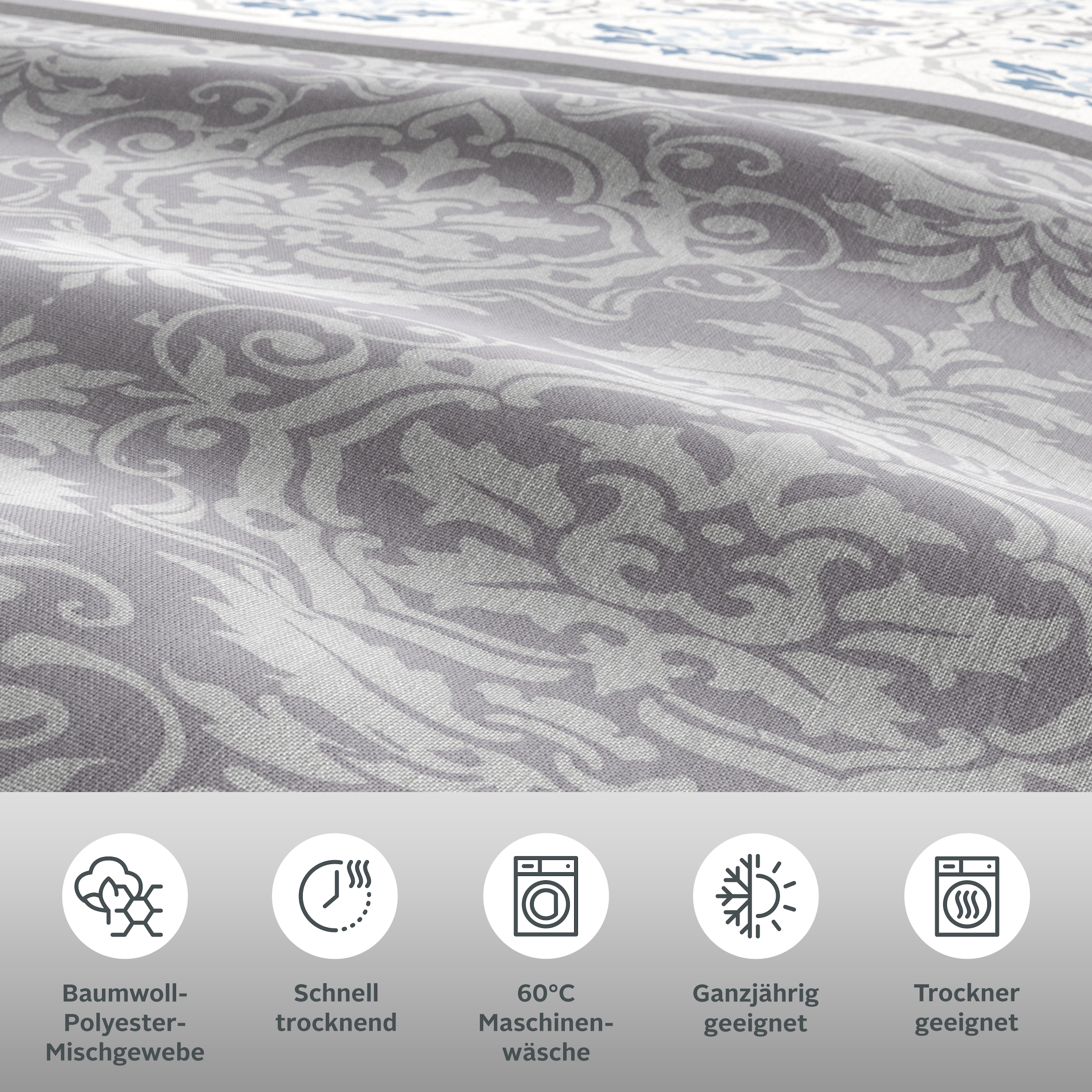 Home affaire Bettwäsche »Cremona« romantische Bettwäsche in verschiedenen Qualitäten, ab Gr. 135x200 cm