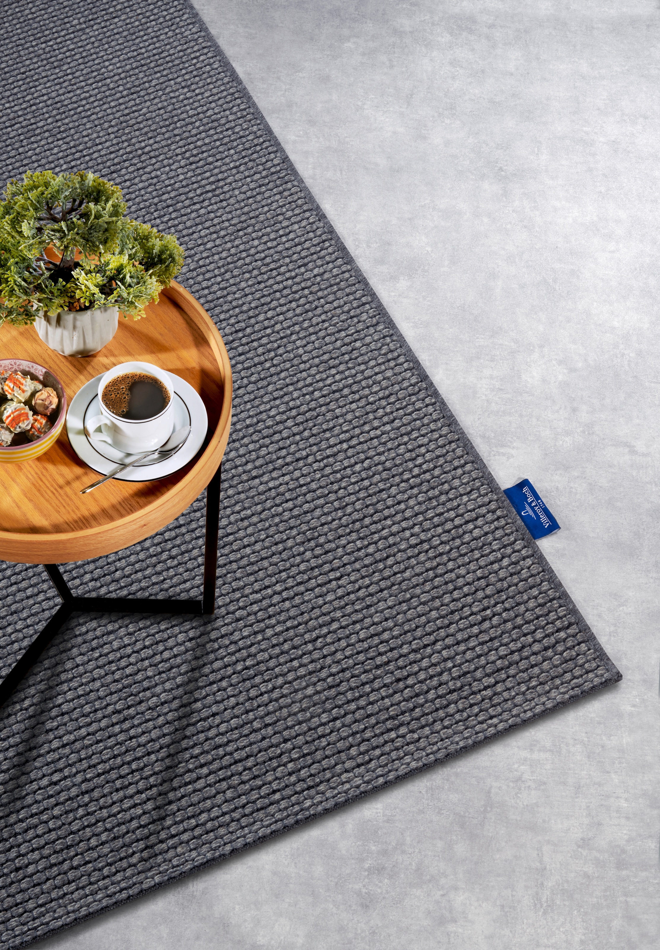 Villeroy & Boch Wollteppich »Charles« rechteckig 5 mm Höhe Schurwolle, Wolle, Natur, Wohnzimmer, Schlafzimmer, Boho, Skandi