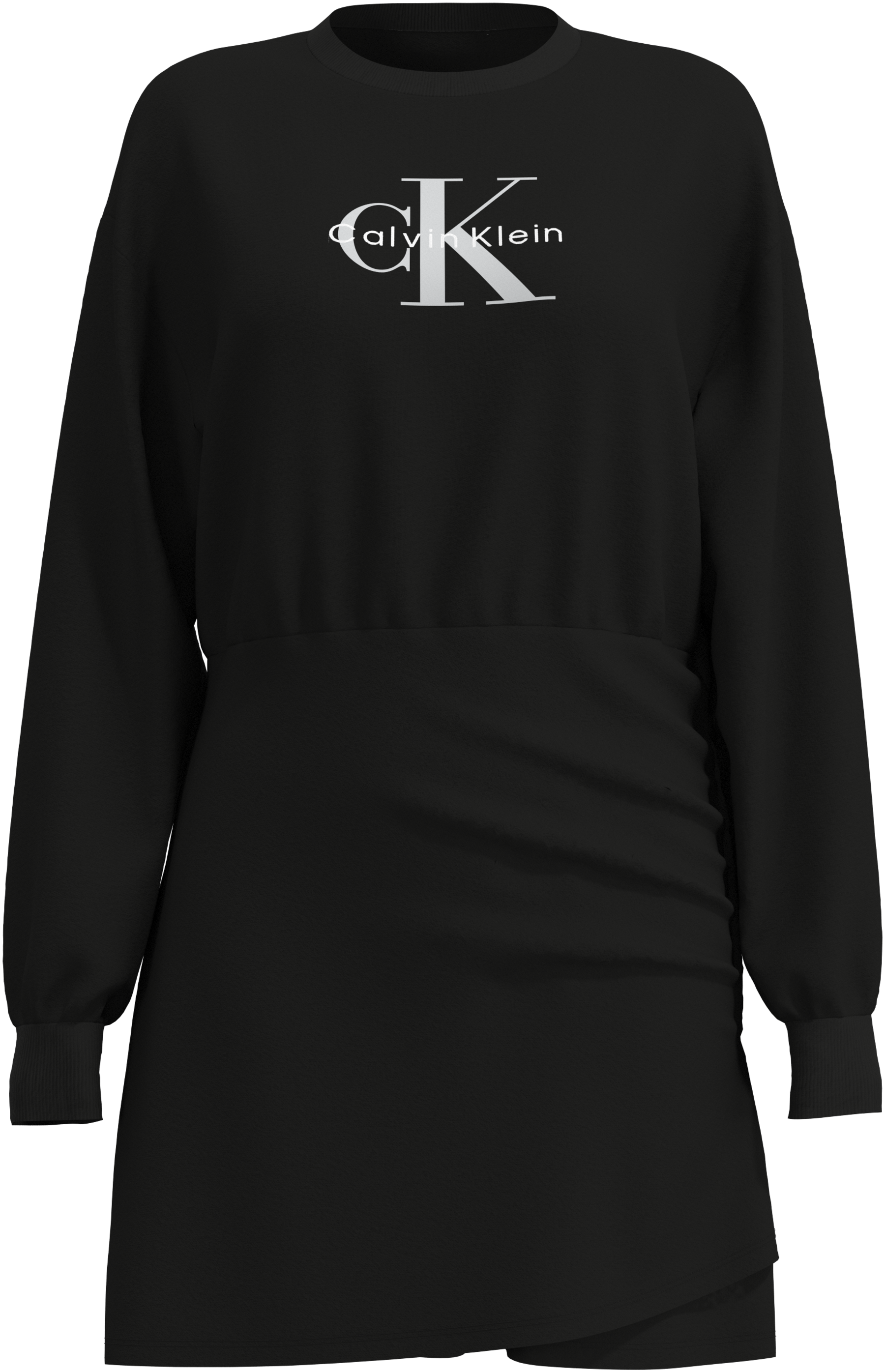 Calvin Klein Jeans Robe en sweat Regular fit mit Rundhalsausschnitt