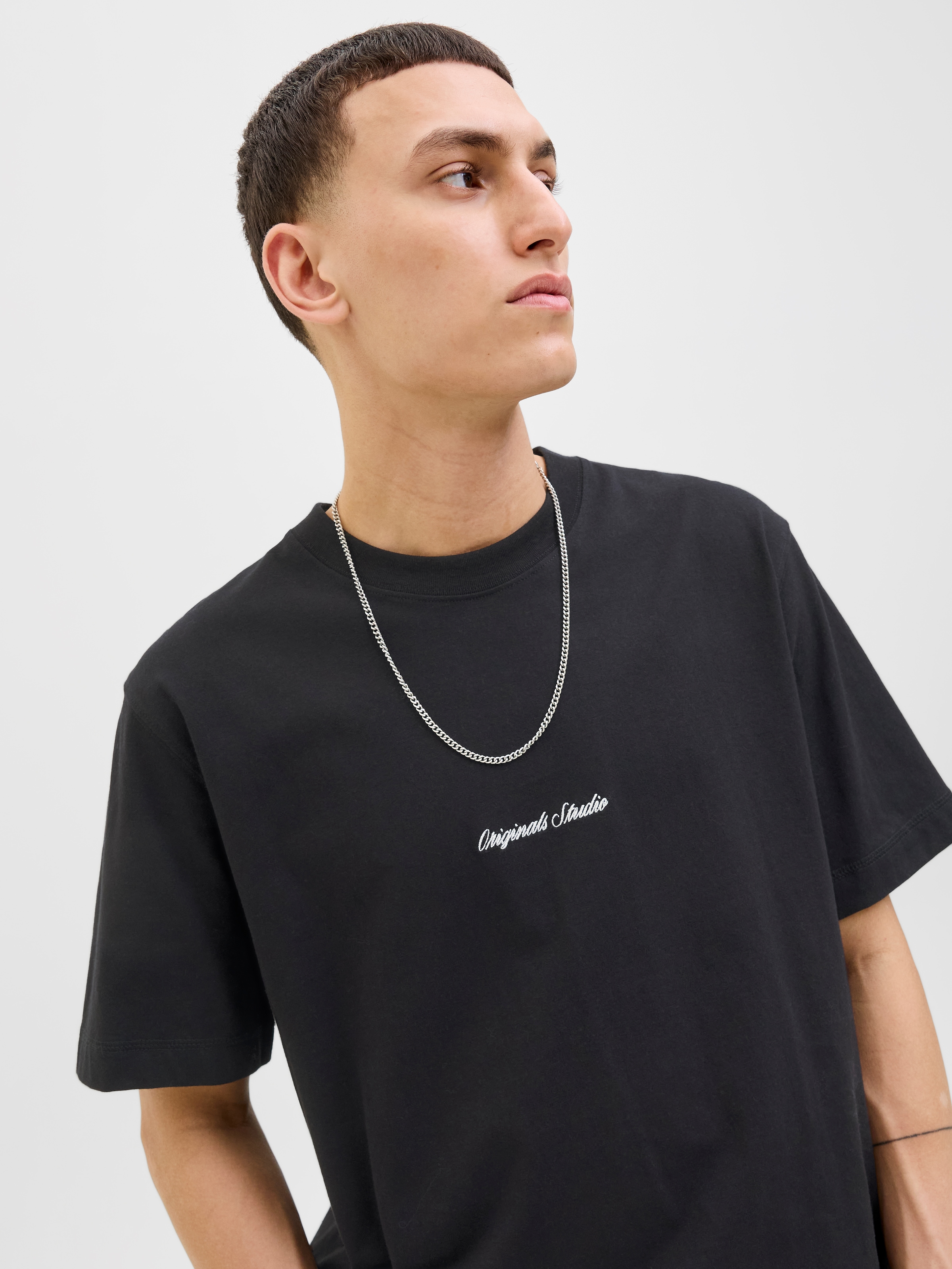 Jack & Jones Kurzarmshirt »JORNORREBRO EMB TEE SS CREW NECK NOOS« mit Logo Print