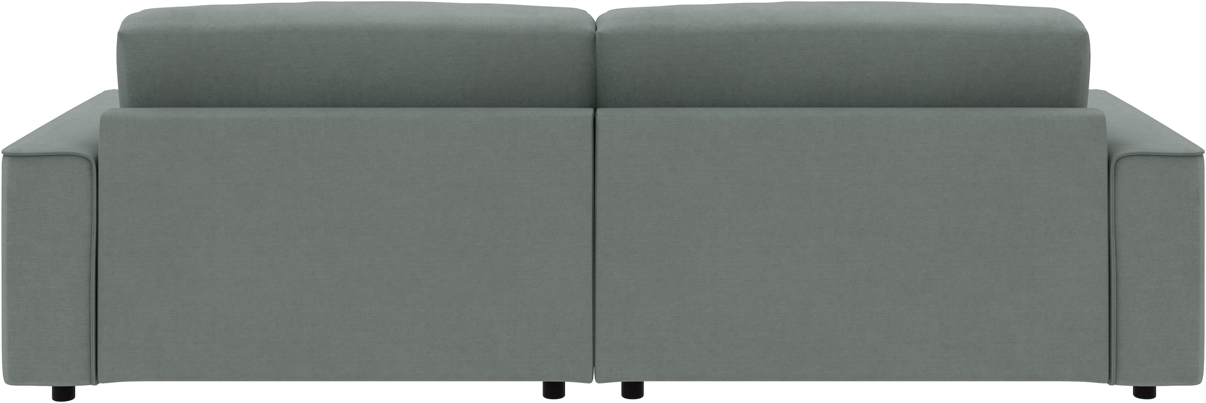 Home affaire Canapé d'angle »Chance, Recamiere beidseitig montierbar, Schlaffunktion, Breite 265 cm« en structure fine LINO, avec fonction couchage et coffre de lit