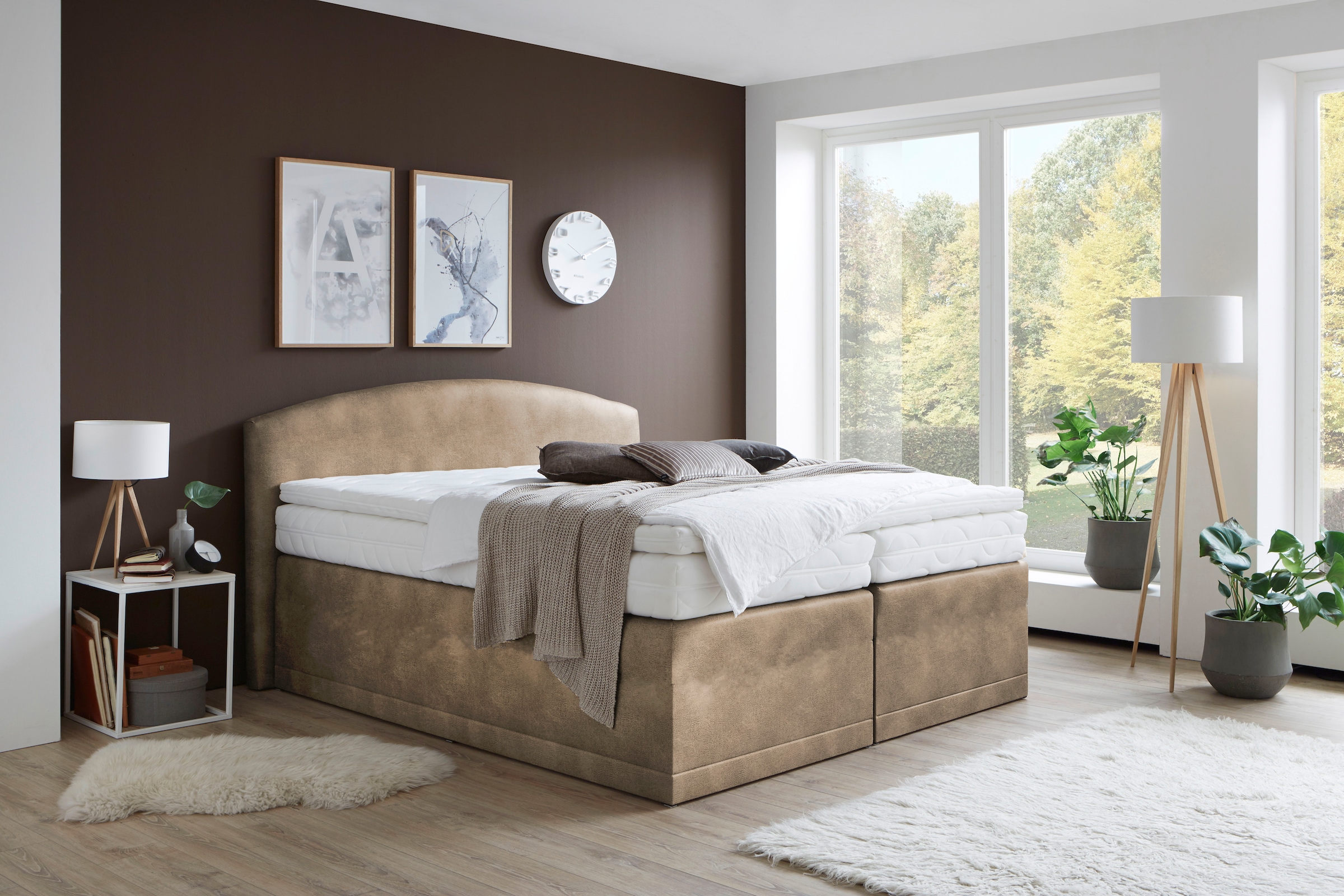 Westfalia Schlafkomfort Boxspringbett »Madeira« wahlweise mit Topper und Bettkasten