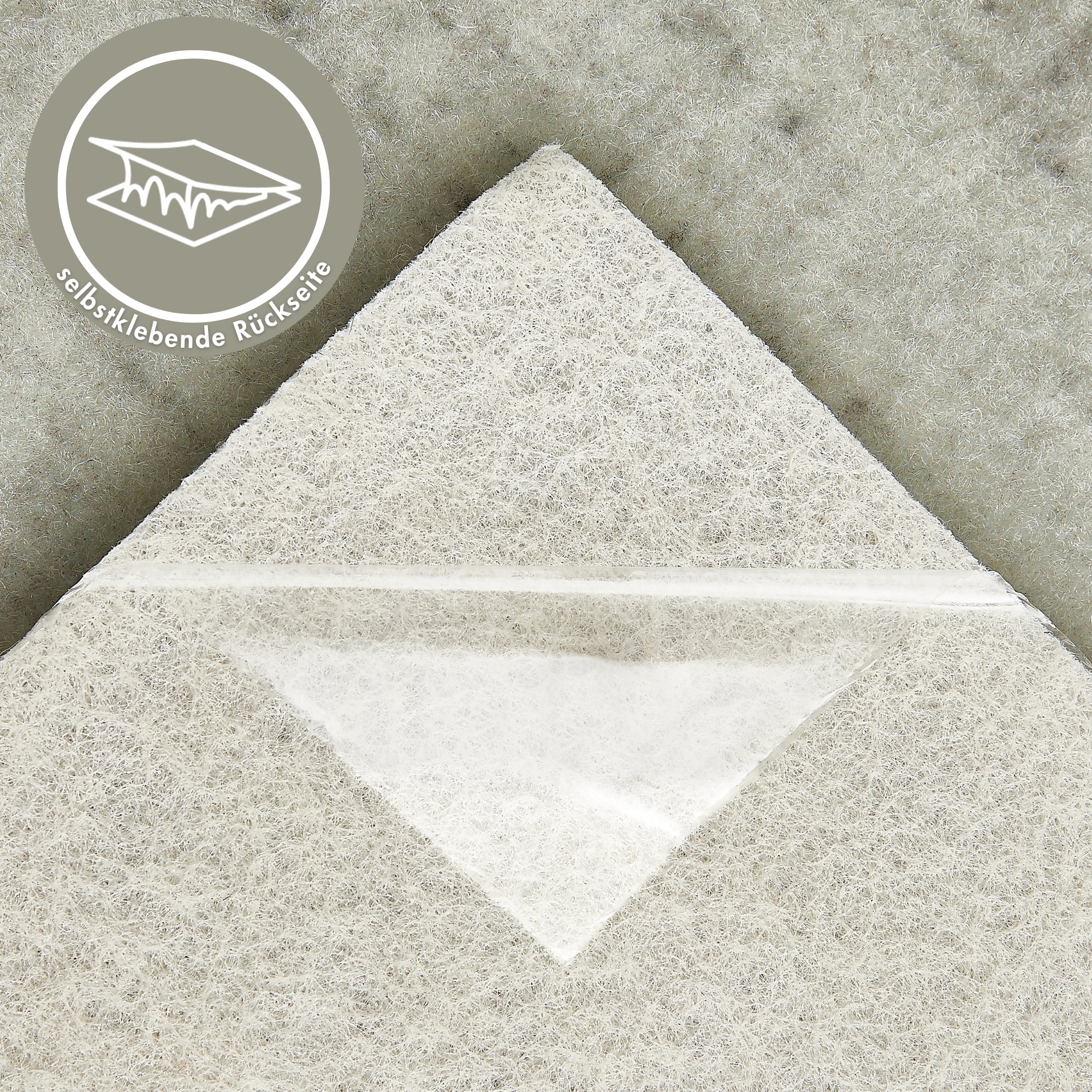 Andiamo Teppichfliese »Paris Nadelfilz« Carré 4 mm Höhe 40x40 cm, selbstklebend, robust & strapazierfähig, 25 Stück (4 qm)