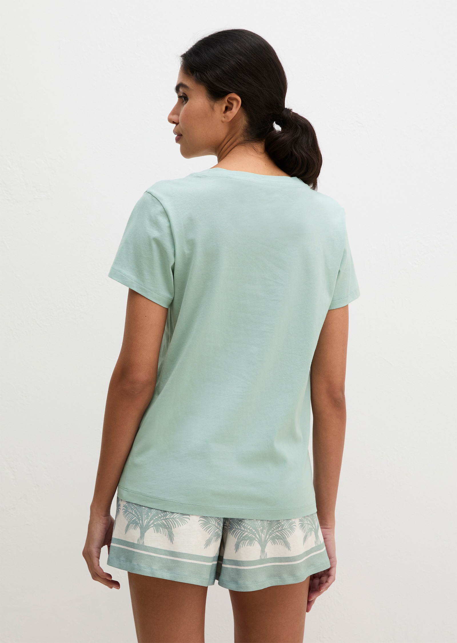 Marc O'Polo Pyjamaoberteil »Mix N Match Cotton« mit Rundhalsausschnitt, kurzen Ärmeln