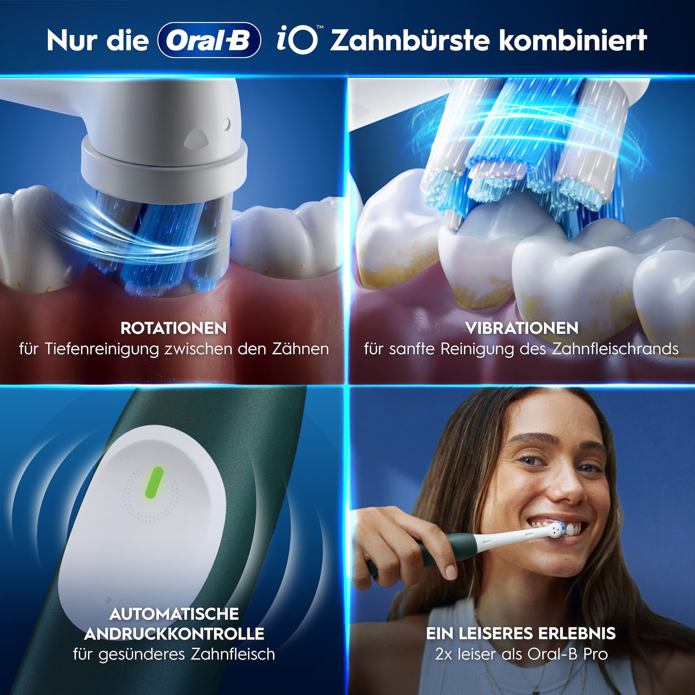 Oral-B Brosse à dents électrique »Oral-B iO Series 2« 1 cuis Aufsteckbürsten pour un nettoyage doux