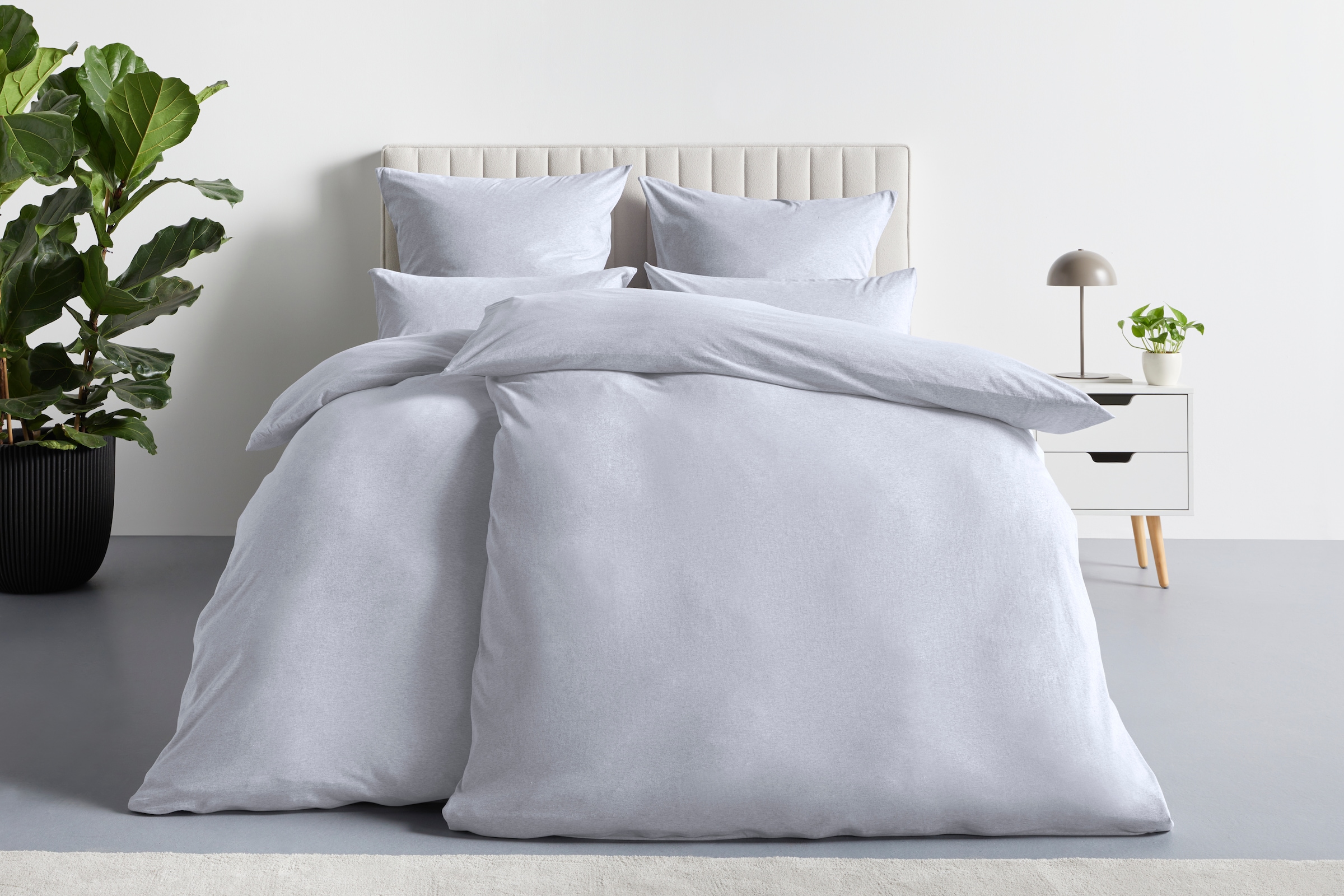 my home Bettwäsche »Valje« 2 Stk. tlg. NEUHEIT: ab Grösse 135x200 cm, Jersey Qualität in Melange-Optik