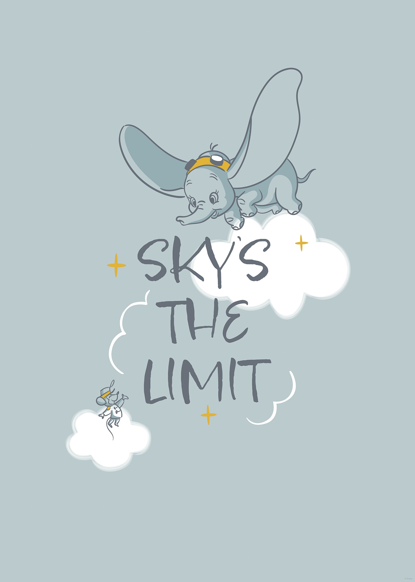 Komar Wandbild »Disney Dumbo Sky`s the Limit« Disney Set, 1 Stk. tlg. 50 x 70 cm (Breite x Höhe) - Kinderzimmer, Dekoration
