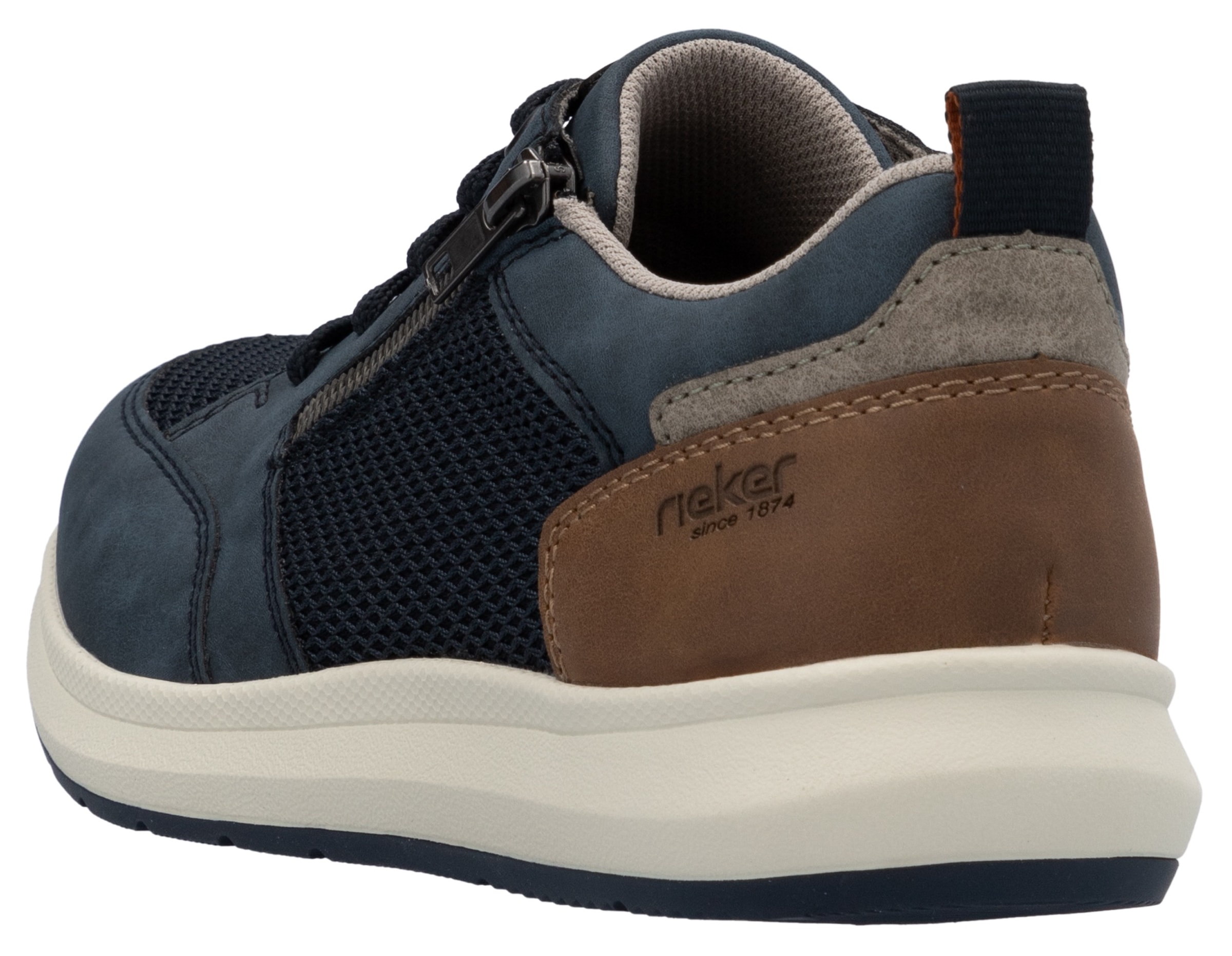 Rieker Sneakers  , chaussure basse, chaussure de loisir, chaussure à lacets avec fermeture éclair latérale